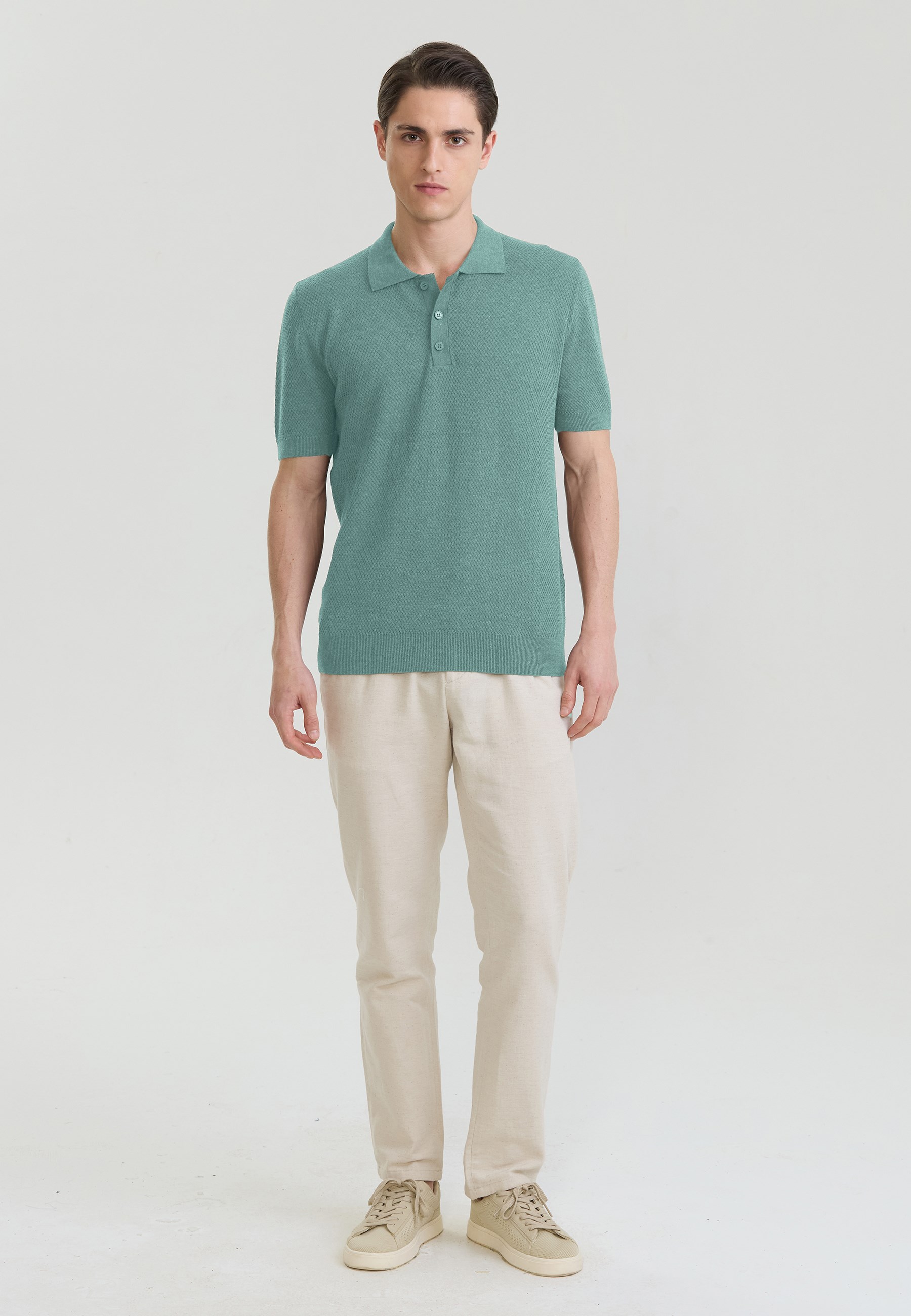 Erkek Basic Triko Polo T-ShirtFelix HardyFHMPLO908-1