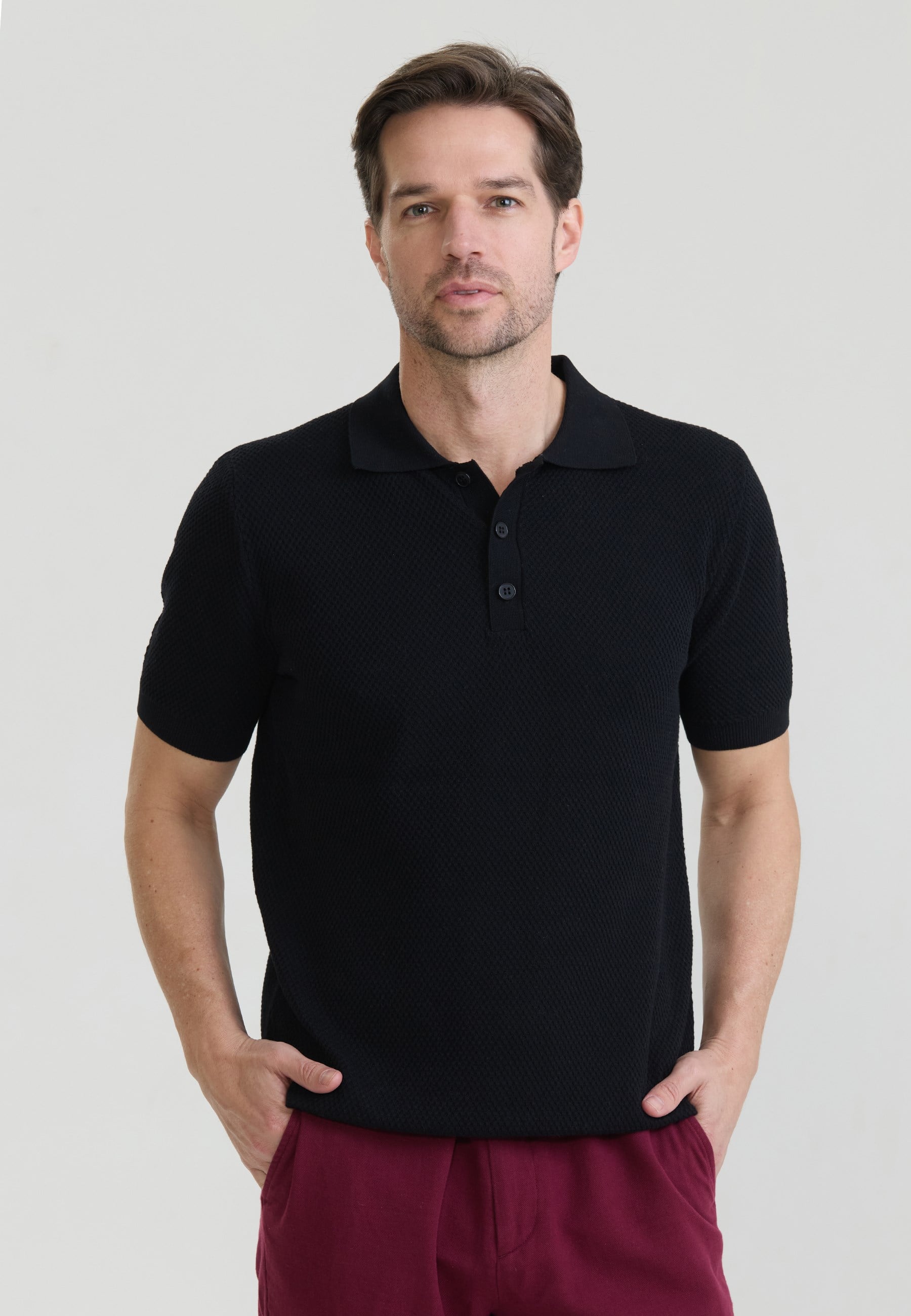 Erkek Basic Triko Polo T-ShirtFelix HardyFHMPLO908-4