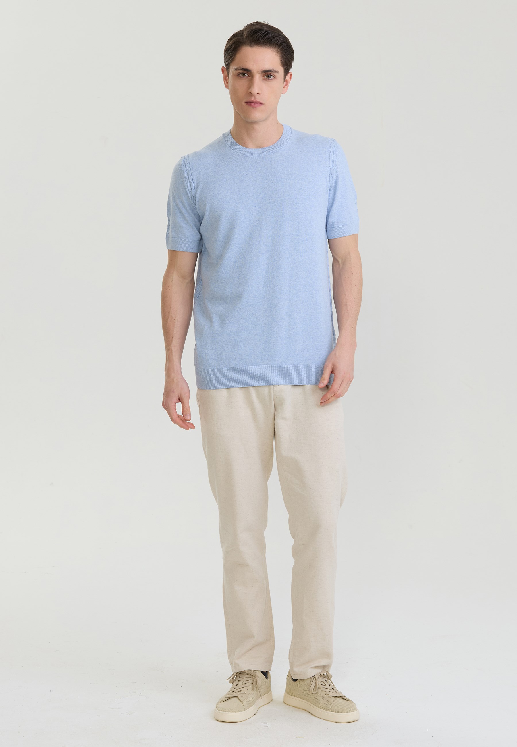 Erkek Basic Triko T-ShirtFelix HardyFHMPLO903-4