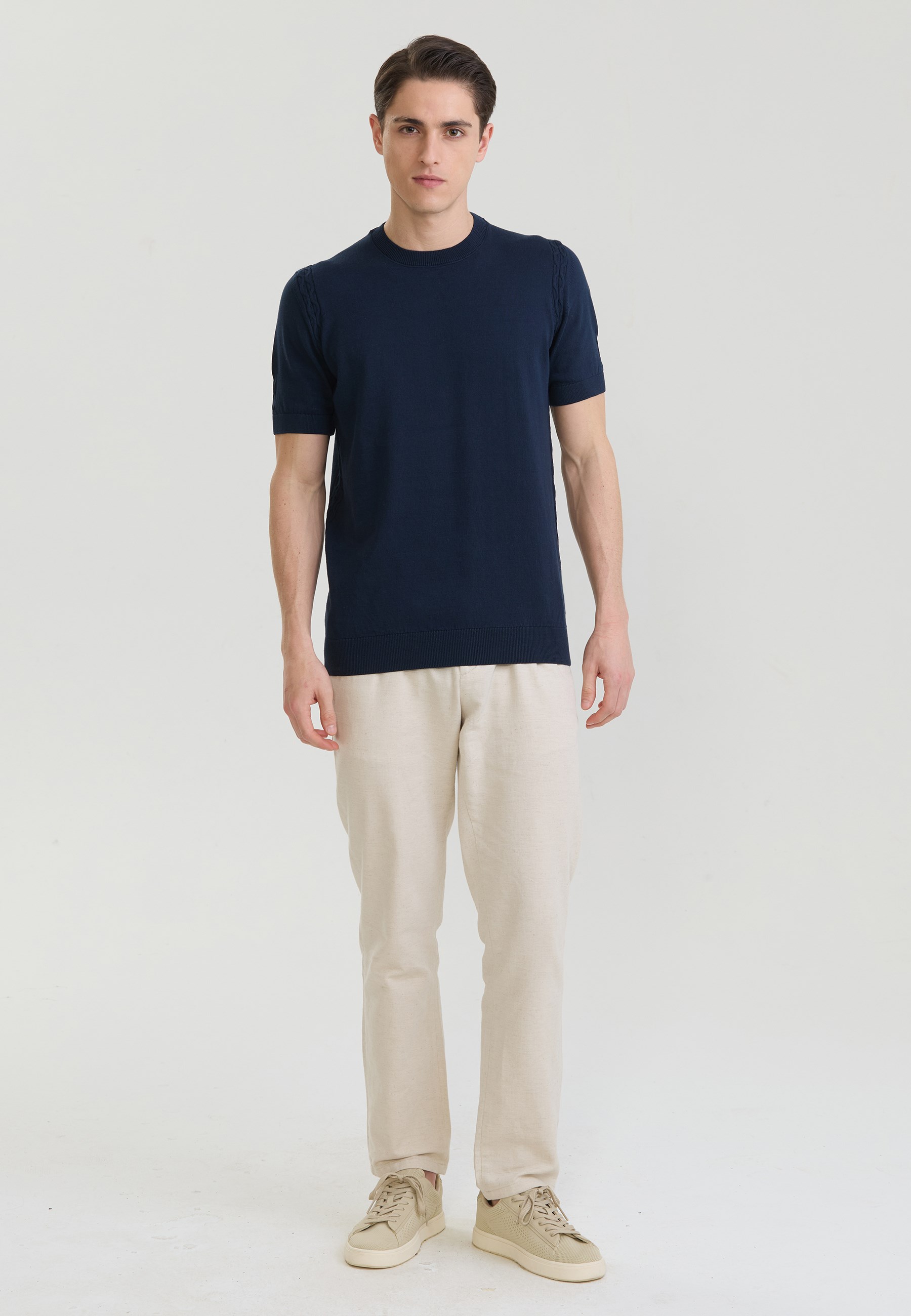 Erkek Basic Triko T-ShirtFelix HardyFHMPLO903-5