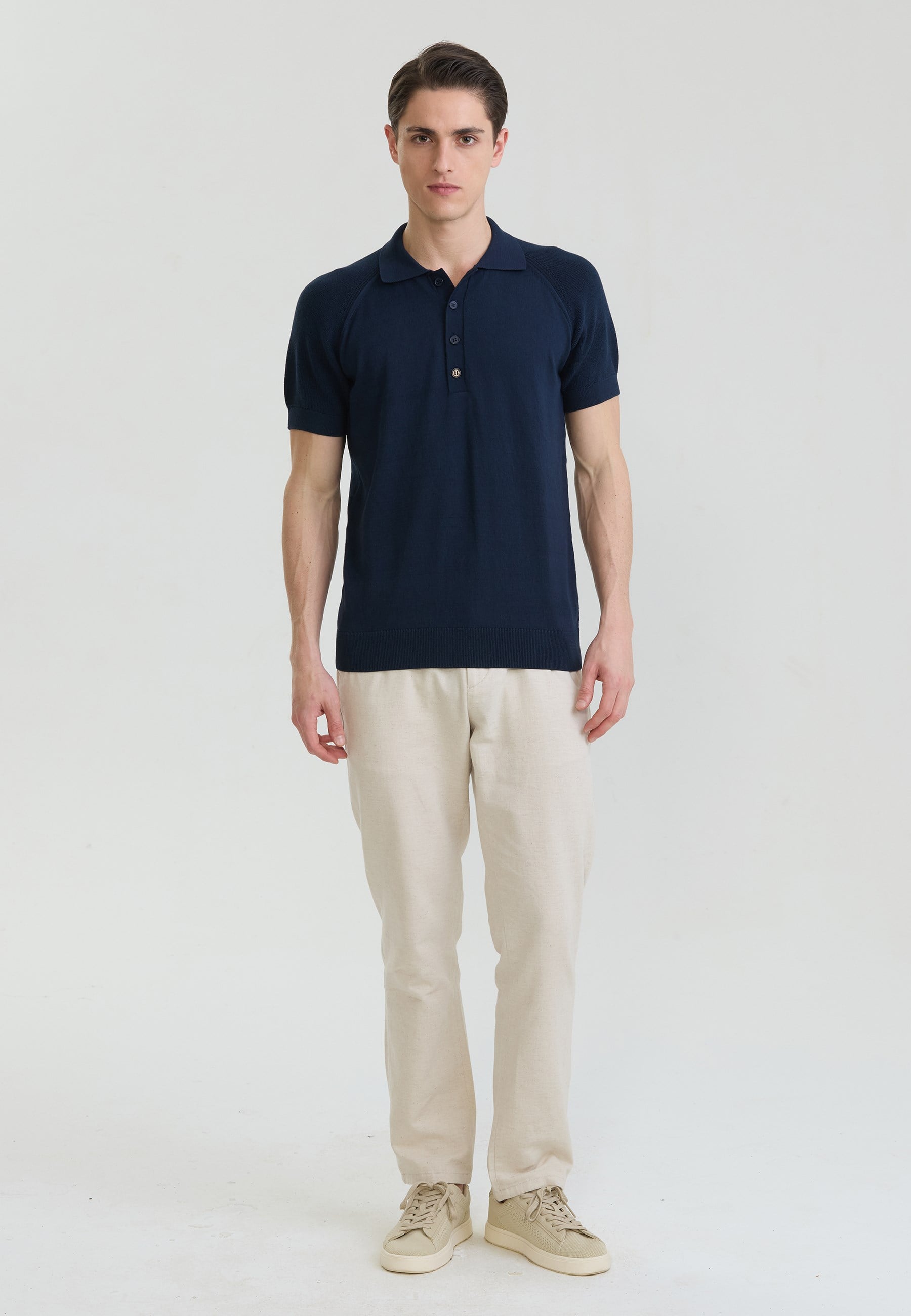 Erkek Düğme Detaylı Polo T-ShirtFelix HardyFHMPLO896-2