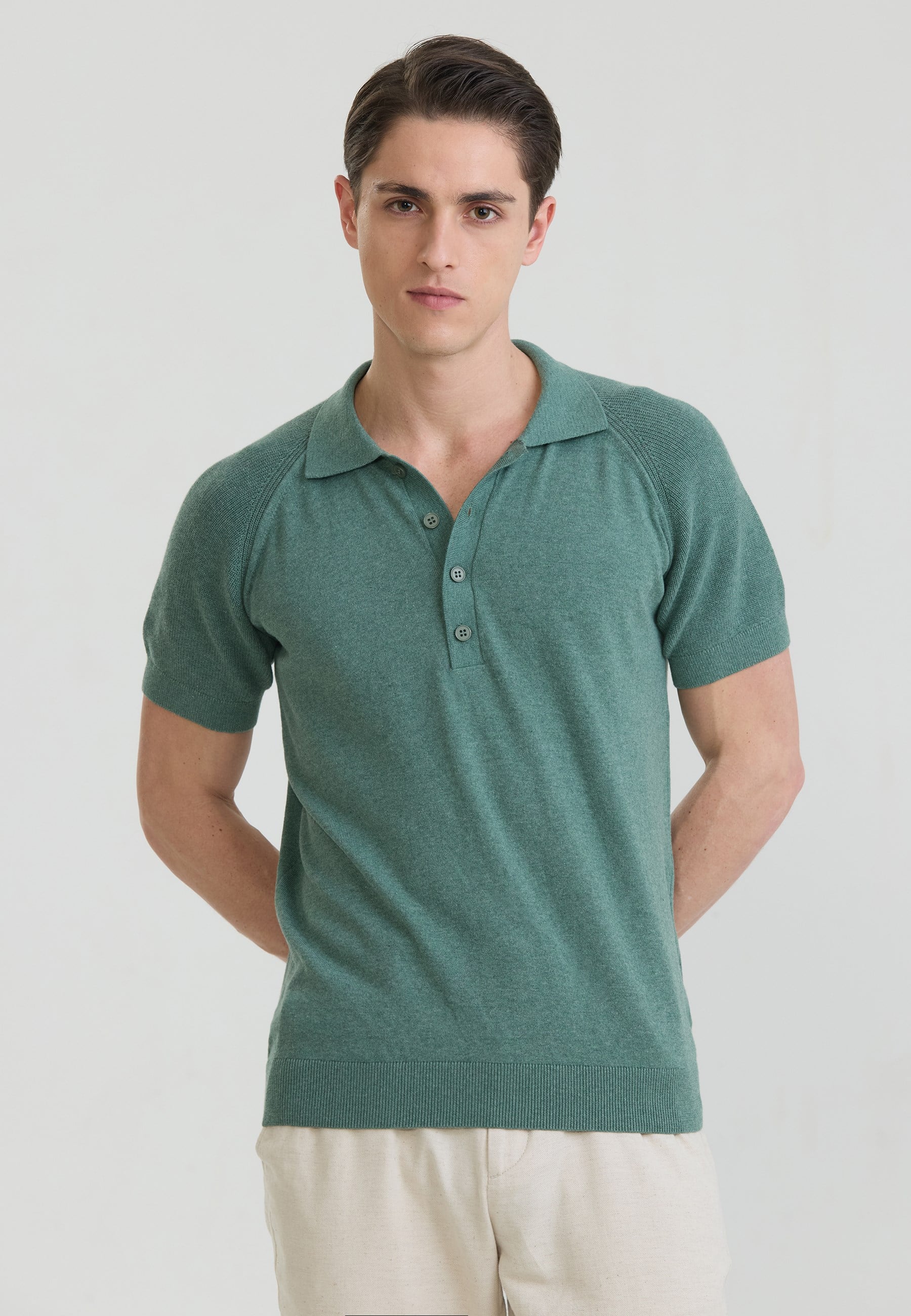 Erkek Düğme Detaylı Polo T-ShirtFelix HardyFHMPLO896-6