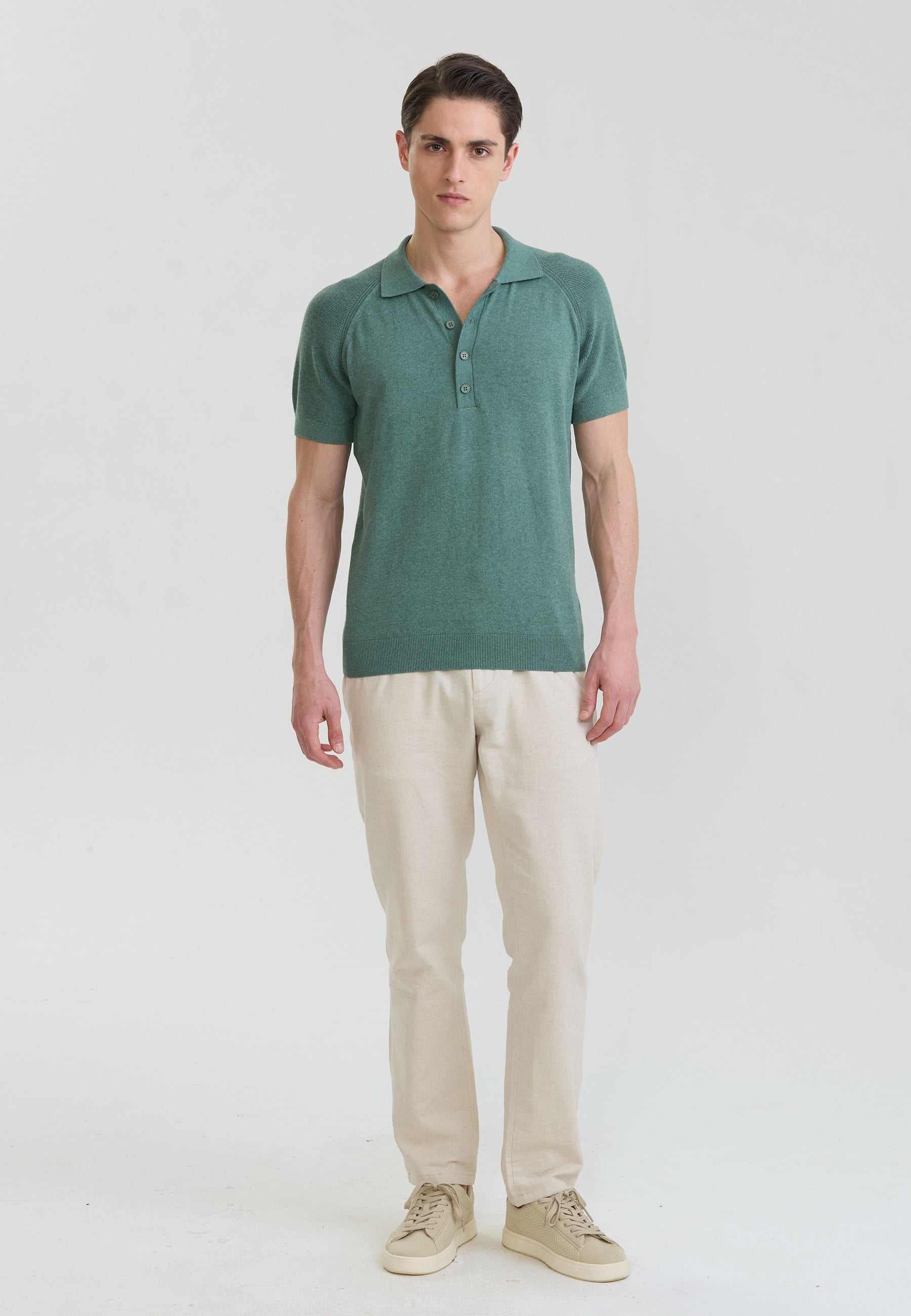 Erkek Düğme Detaylı Polo T-ShirtFelix HardyFHMPLO896-6