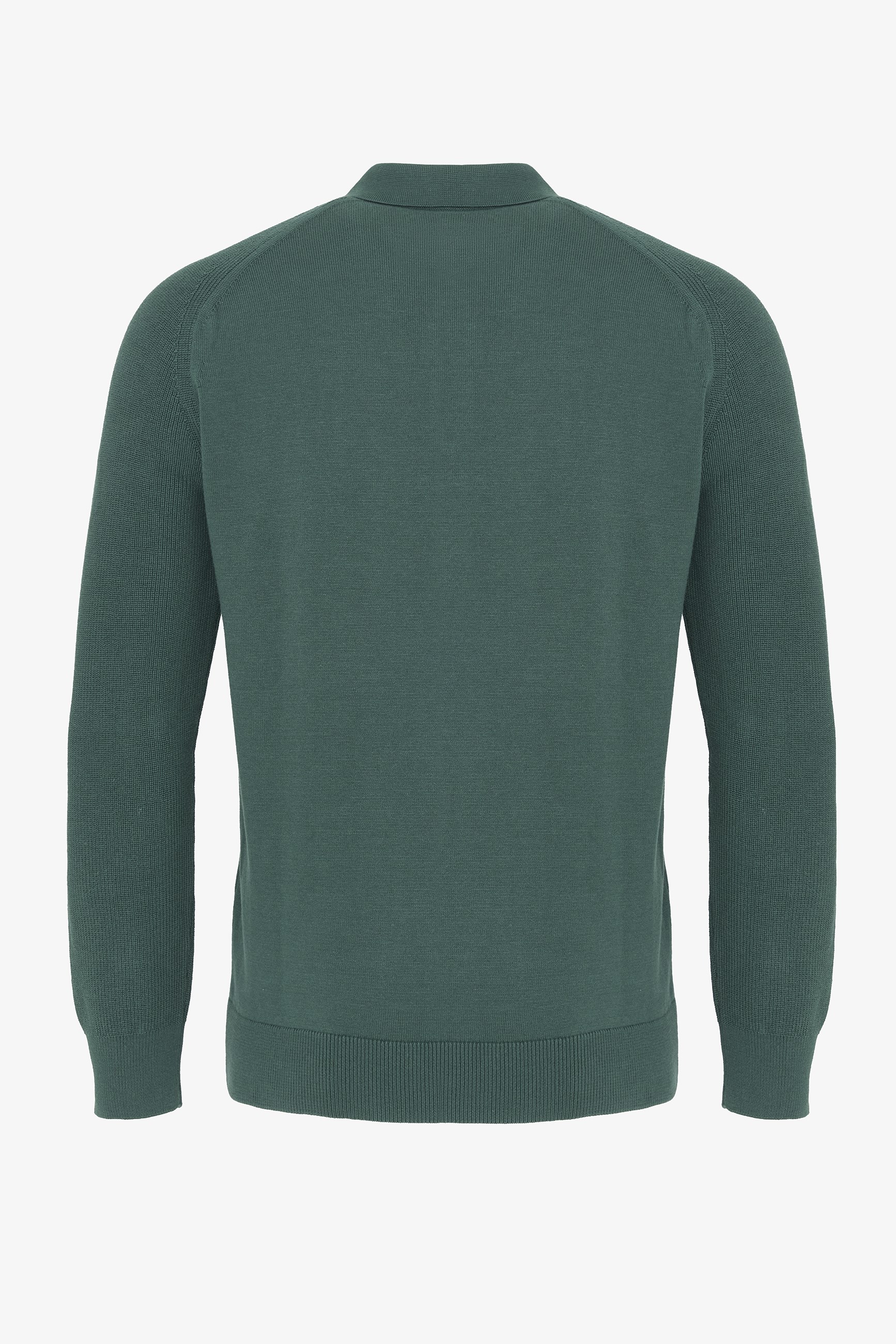 Erkek Düğmeli Polo Yaka  Kazak-Koyu YeşilFelix HardyFHMPLV893-6