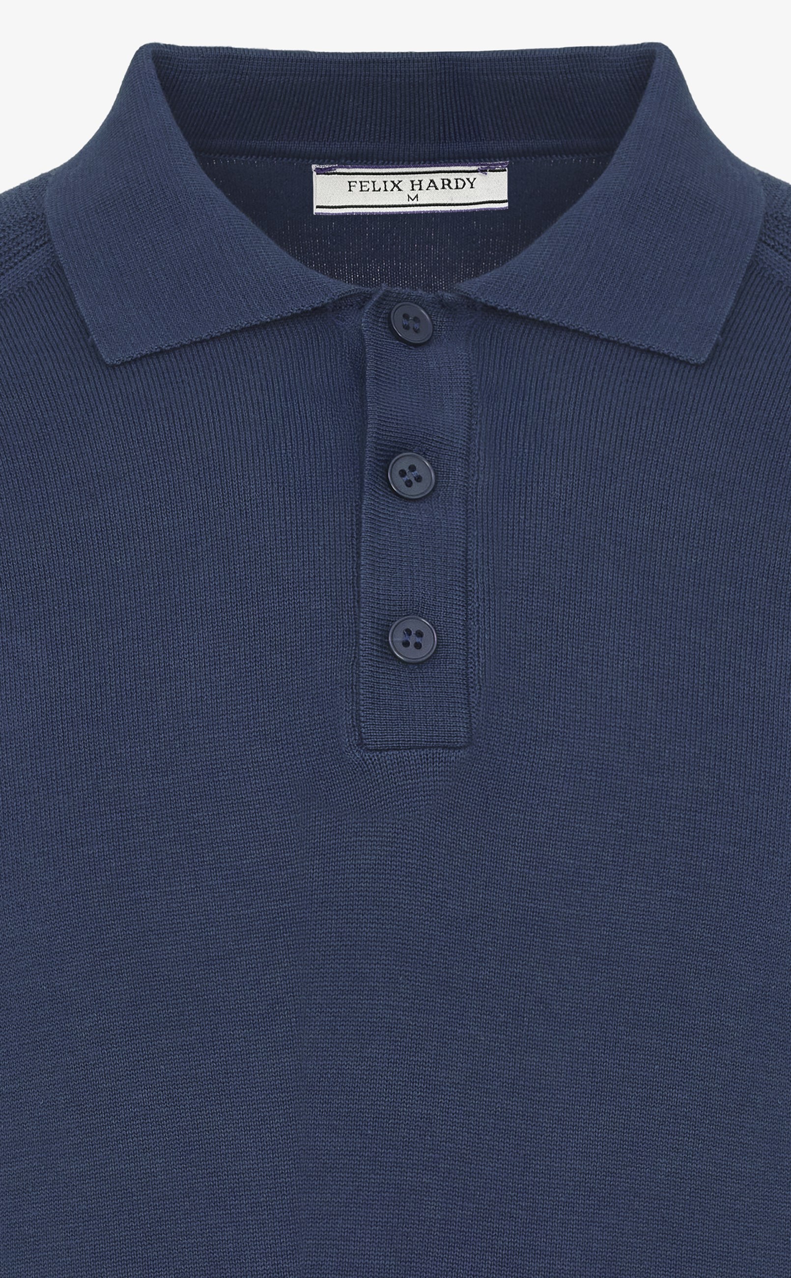 Erkek Düğmeli Polo Yaka  Kazak-LacivertFelix HardyFHMPLV893-4