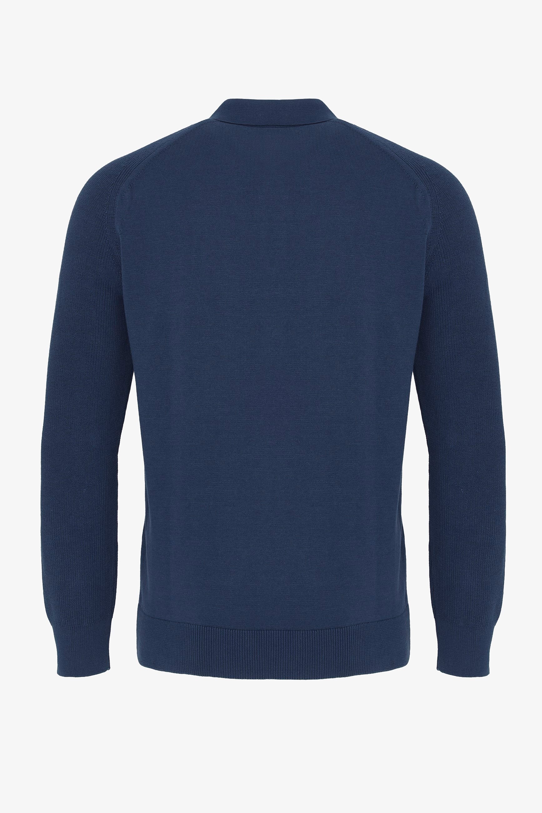 Erkek Düğmeli Polo Yaka  Kazak-LacivertFelix HardyFHMPLV893-4