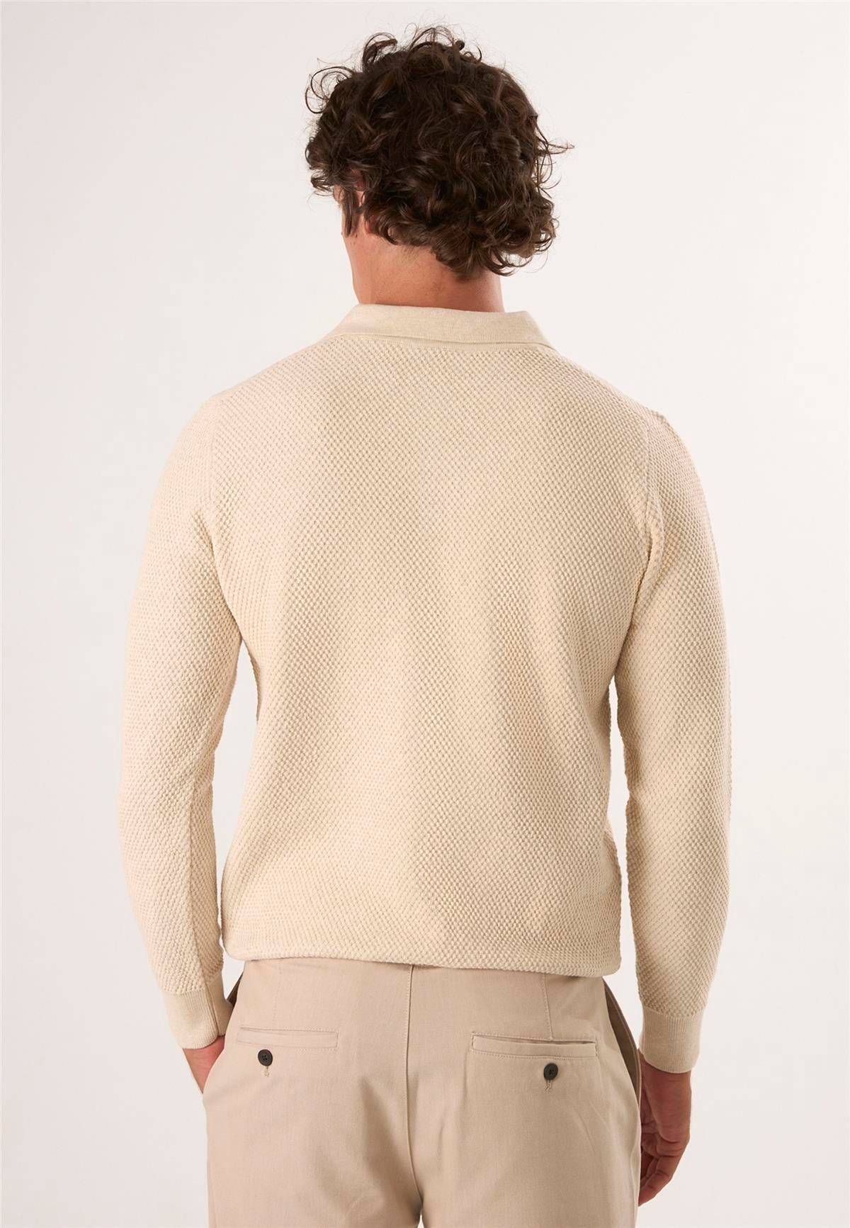 Erkek Düğmeli Polo Yaka Triko KazakFelix HardyFHMPLV836-4