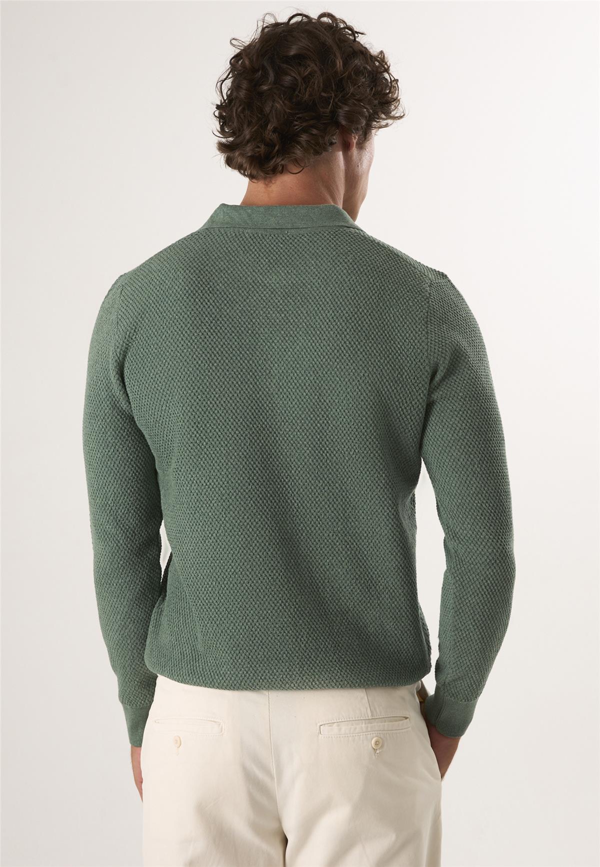 Erkek Düğmeli Polo Yaka Triko KazakFelix HardyFHMPLV836-6