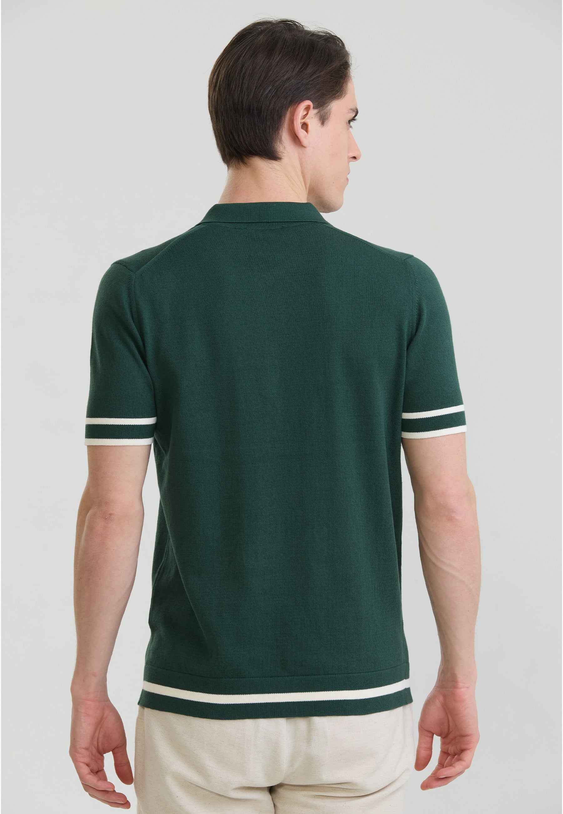 Erkek Fermuar Kapama Detaylı Triko Polo T-ShirtFelix HardyFHMPLO902-4
