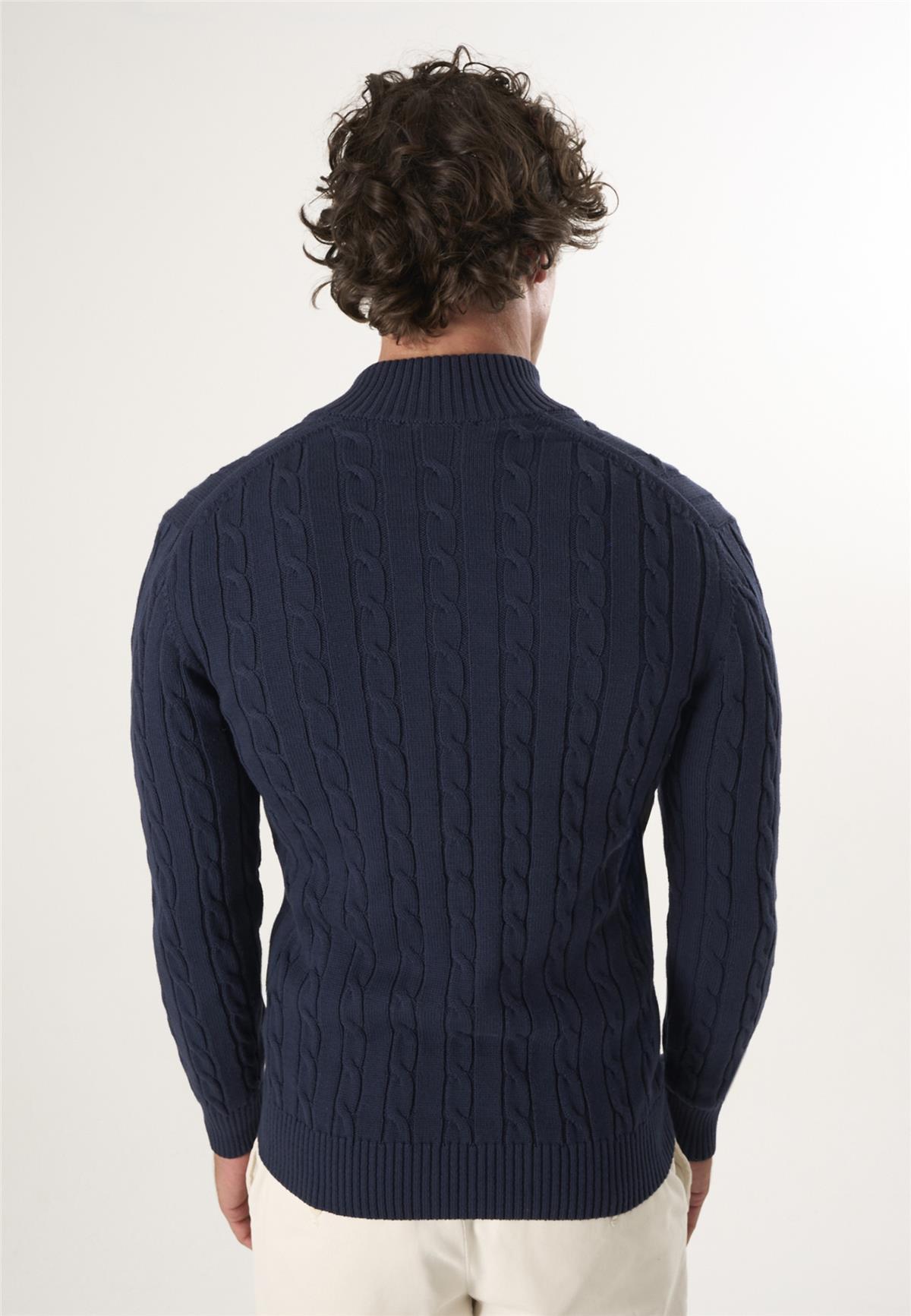 Erkek Örgü Desenli Triko HırkaFelix HardyFHMCRD816-2