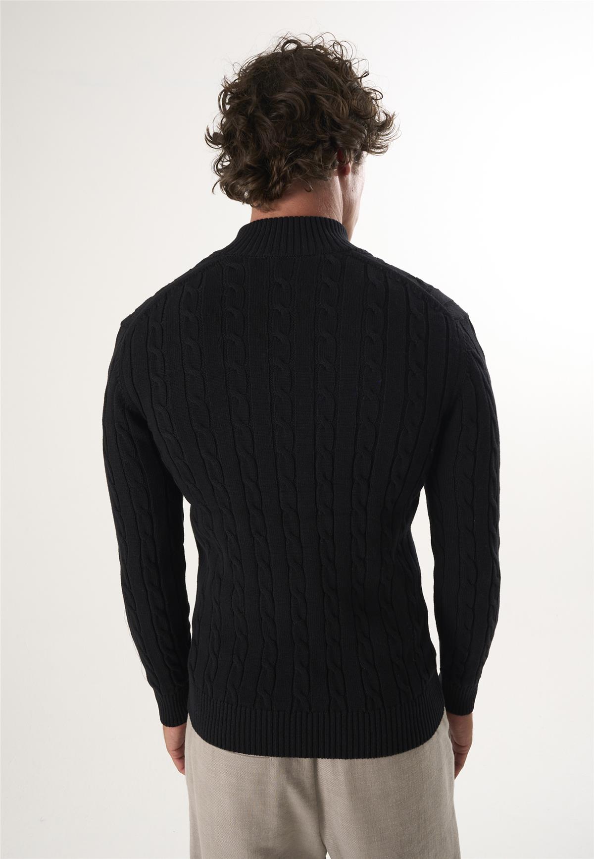 Erkek Örgü Desenli Triko HırkaFelix HardyFHMCRD816-1