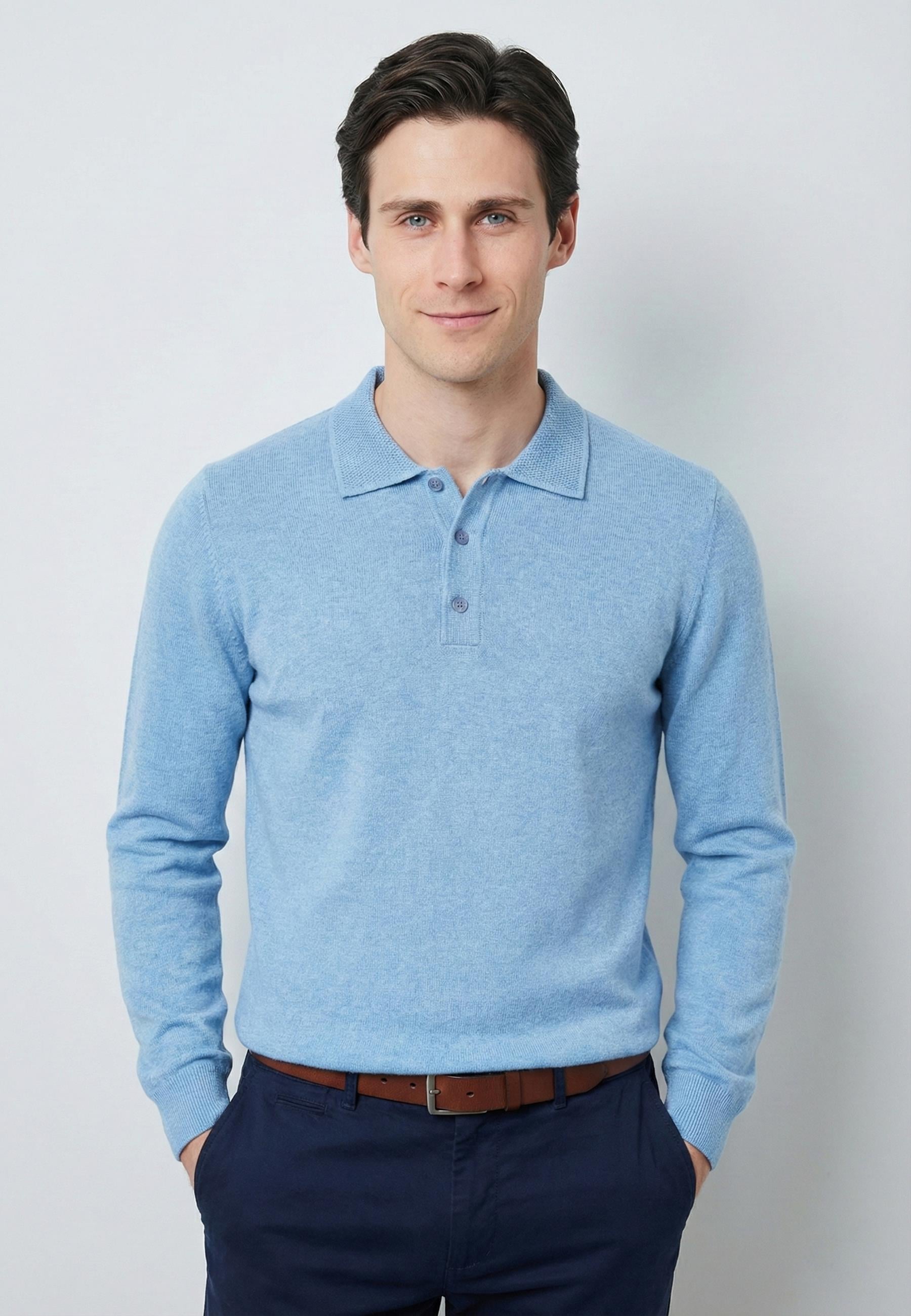Erkek Polo Yaka Basic Kazak - MaviFelix HardyFHMPLV820-5