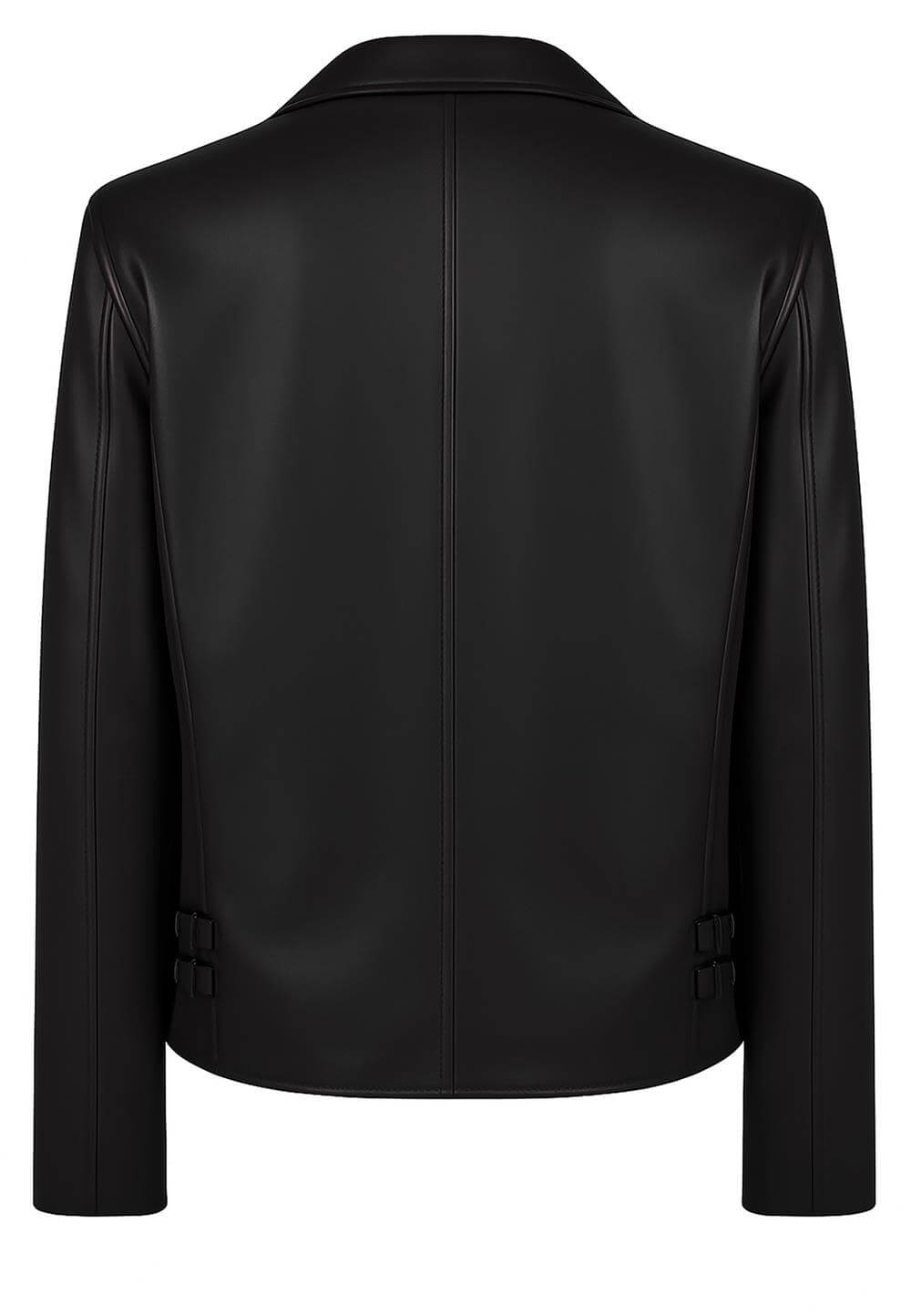 Erkek Siyah Deri Biker CeketFelix HardyFHMLJT028-1