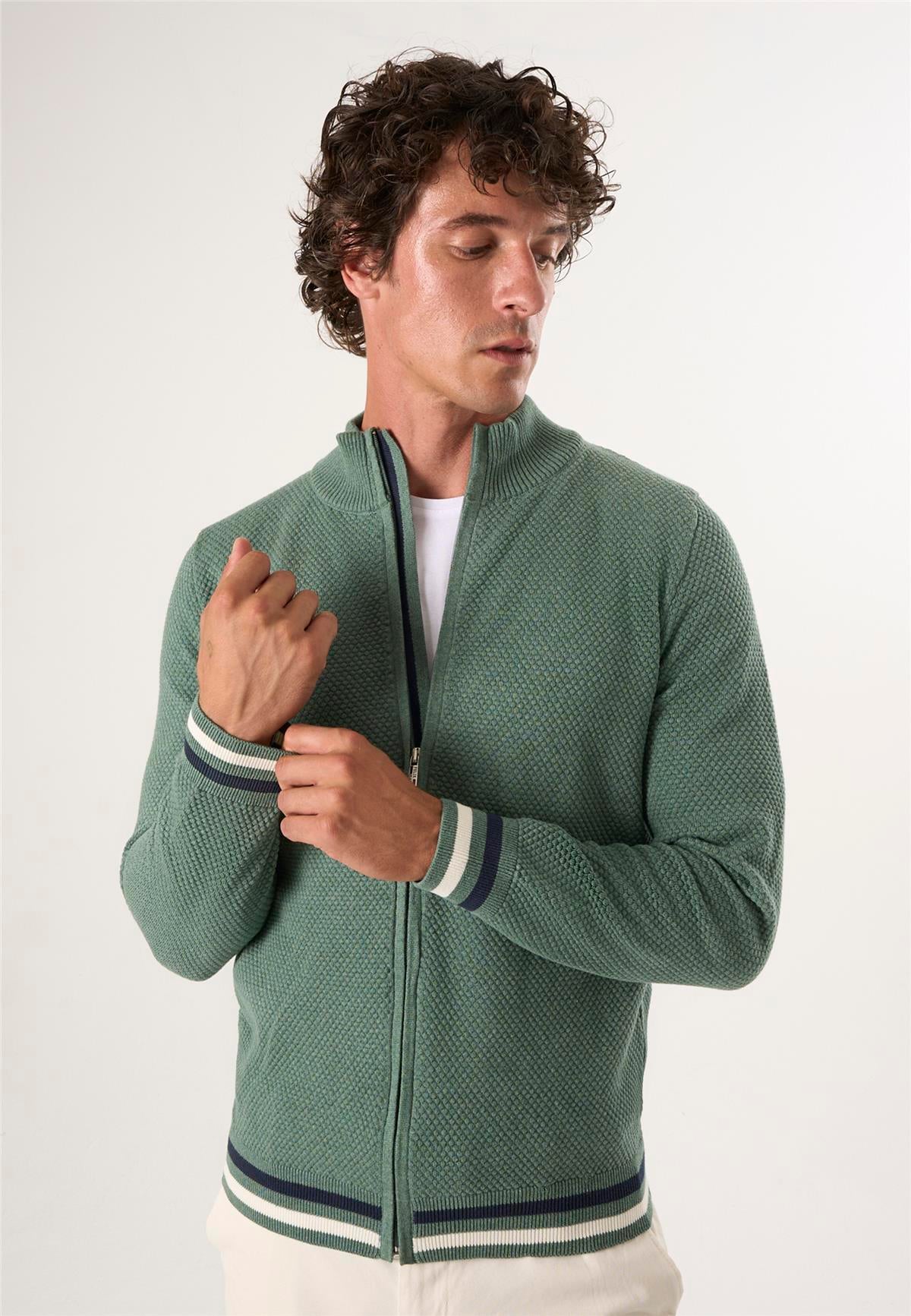 Erkek Tam Fermuarlı HırkaFelix HardyFHMCRD822-5