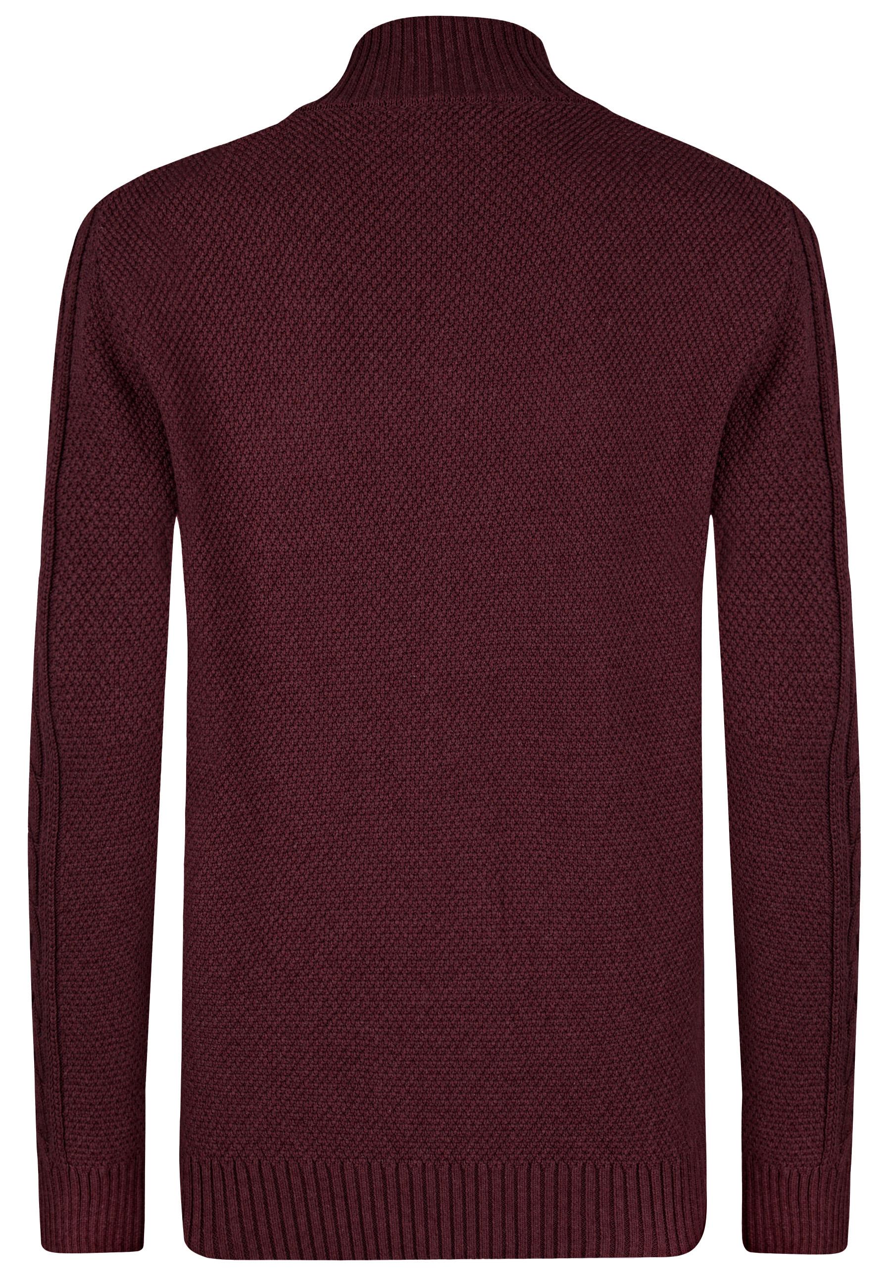 Erkek Tam Fermuarlı Hırka - BordoFelix HardyFHMCRD834-5