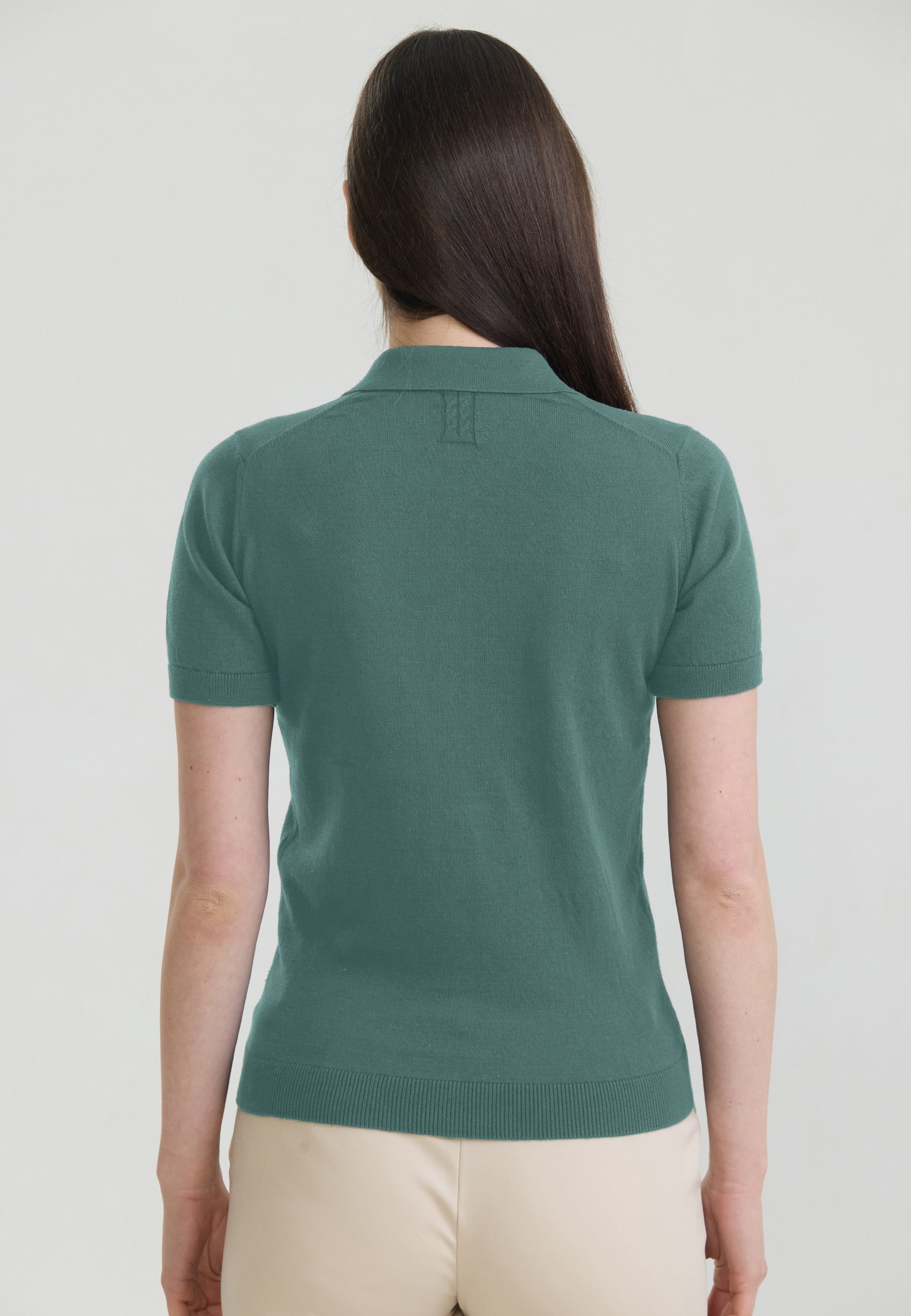 Kadın Basic Düğmeli Triko Polo T-ShirtFelix HardyFHWPLO923-4