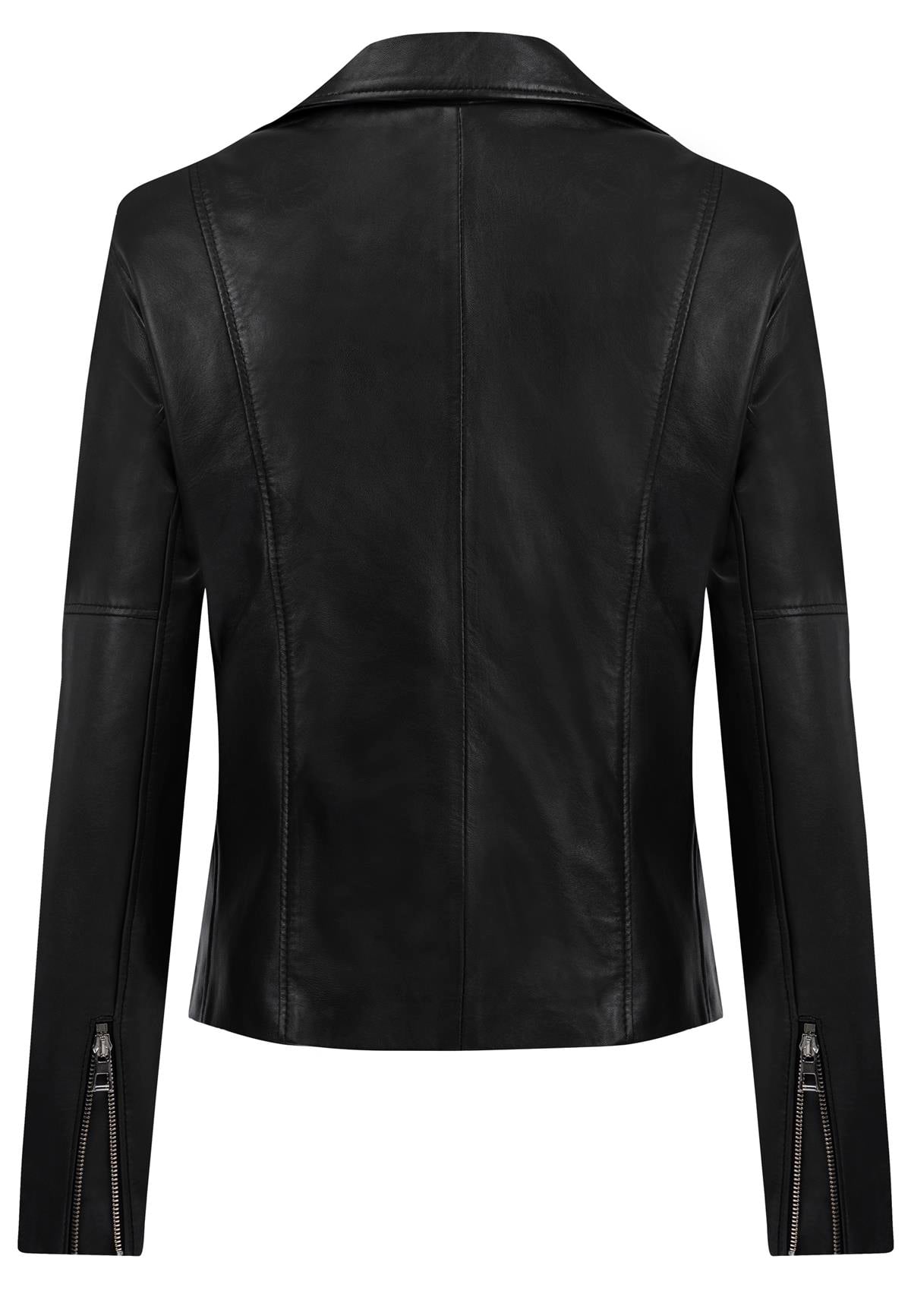 Kadın Slim Fit Çapraz Fermuarlı Deri CeketFelix HardyFHWLJT2017-1