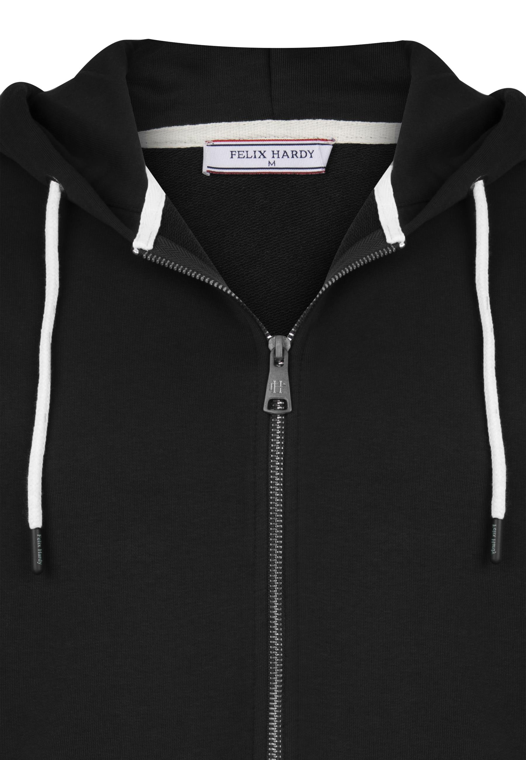 Tam Fermuarlı Kapüşonlu Sweatshirt - SiyahFelix HardyFHMPLV844-1
