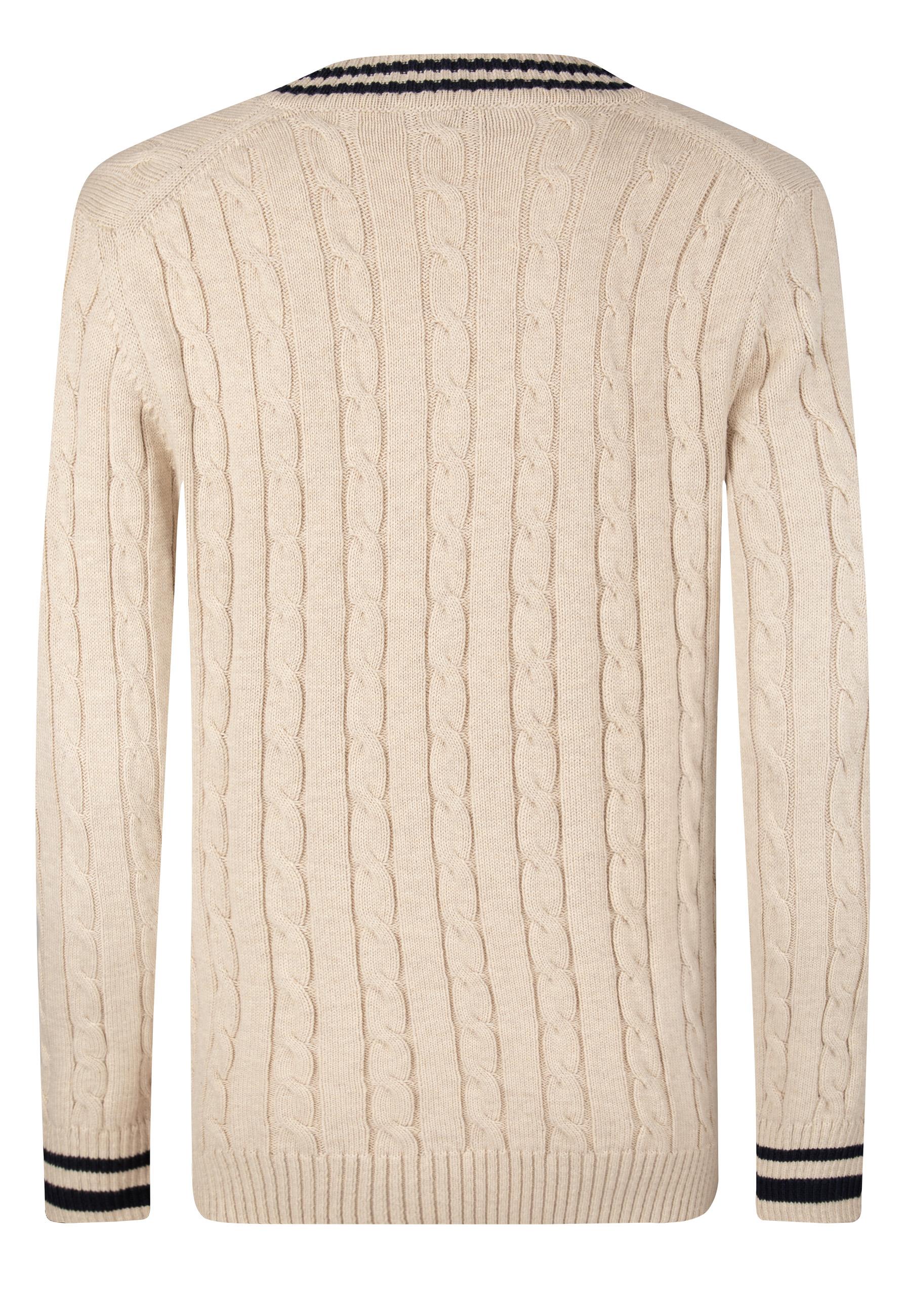 V Yaka Basic Örgü Desenli Kazak - BejFelix HardyFHMPLV857-3