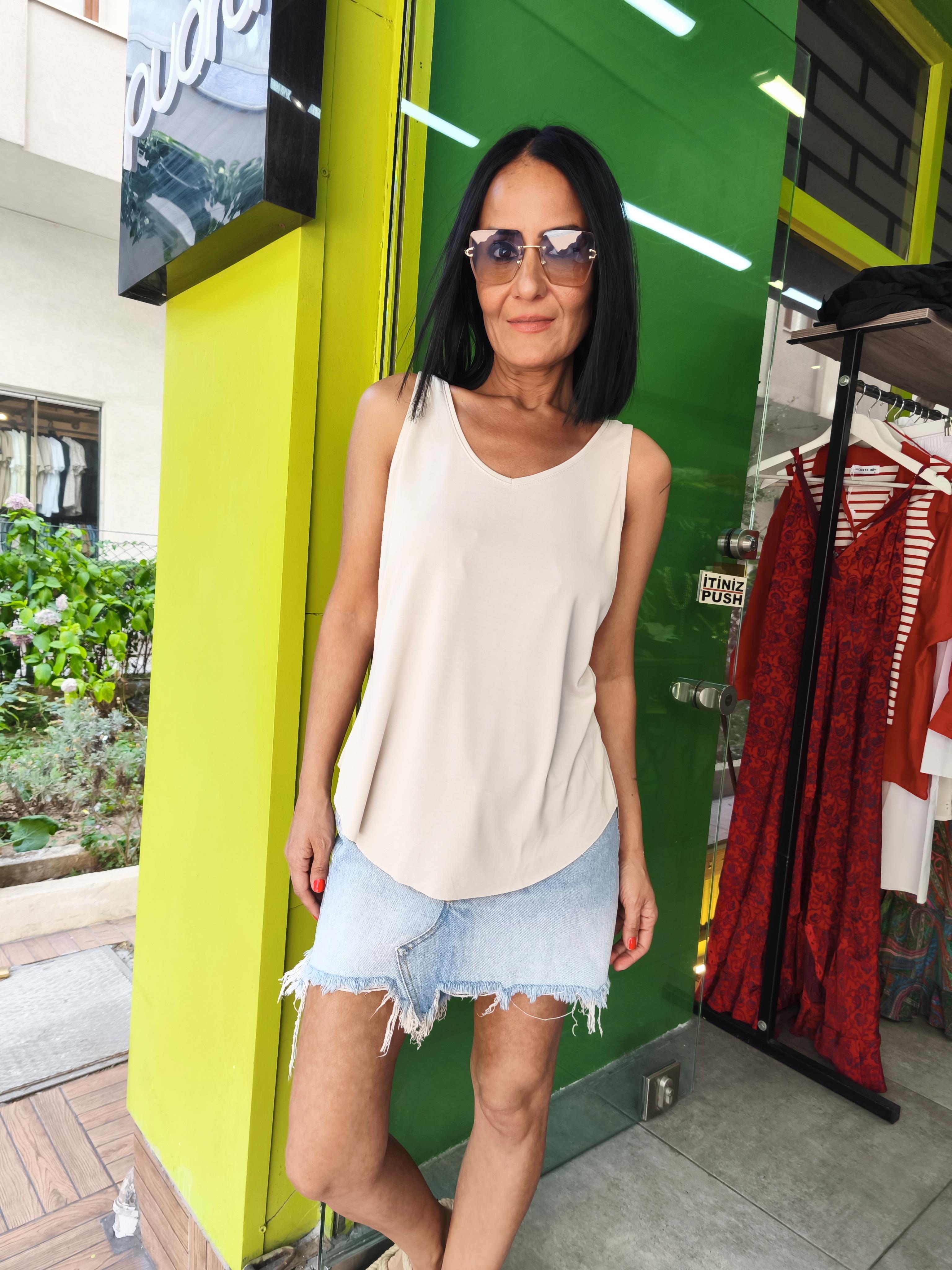 Bej Modal Atlet Bluz