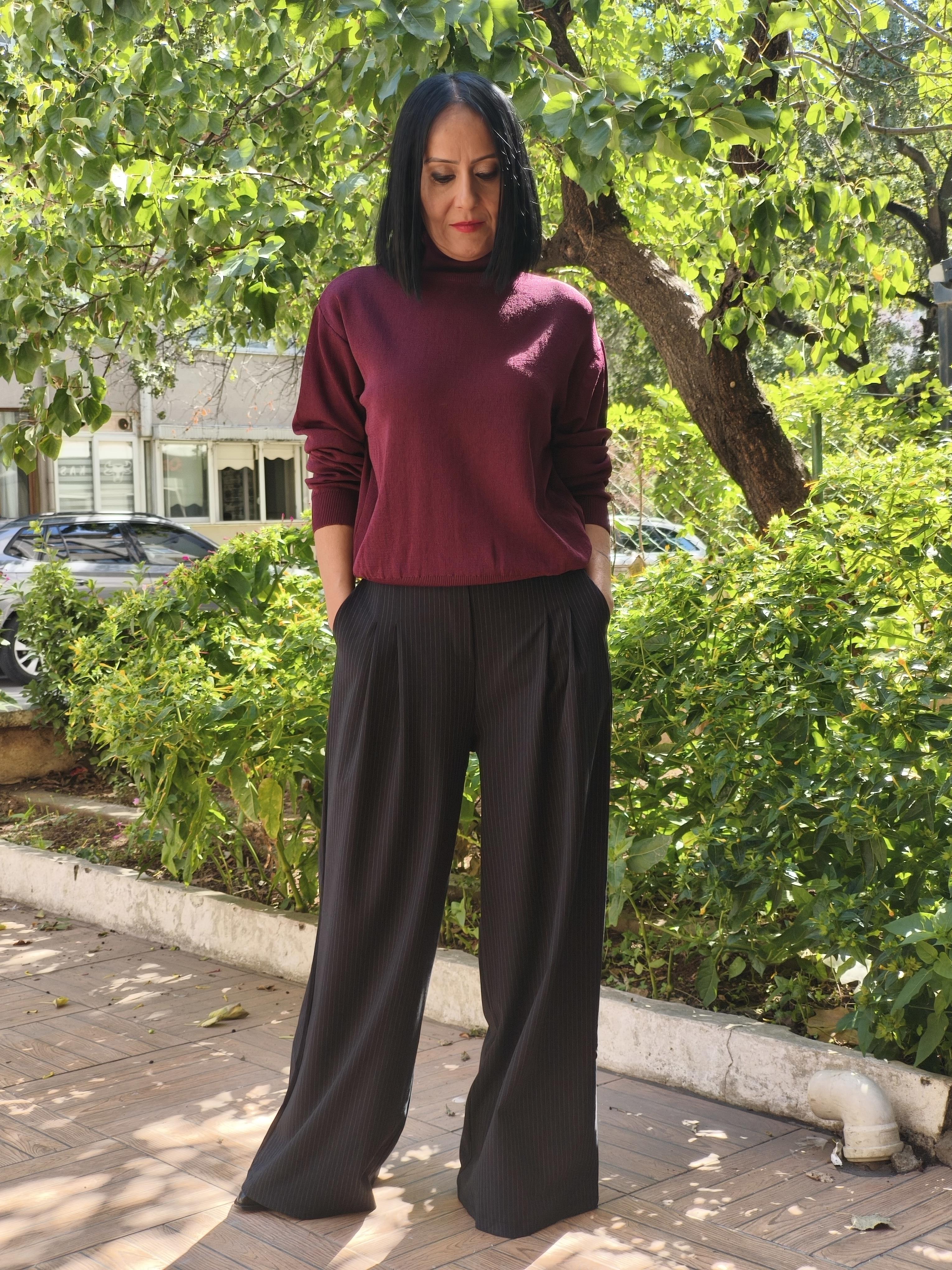 Bordo Boğazlı Kazak