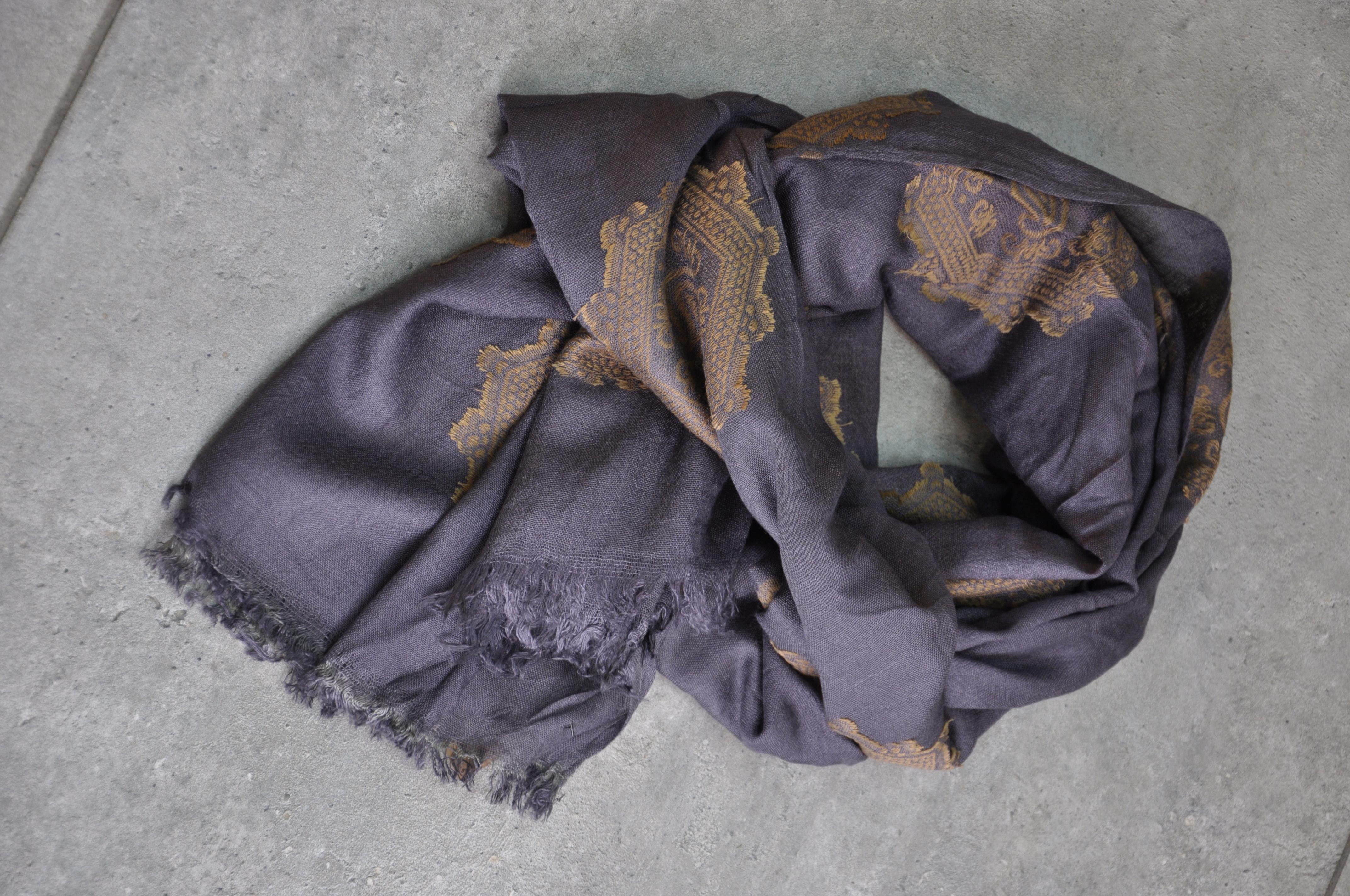 Füme,Nakışlı İpek Şal