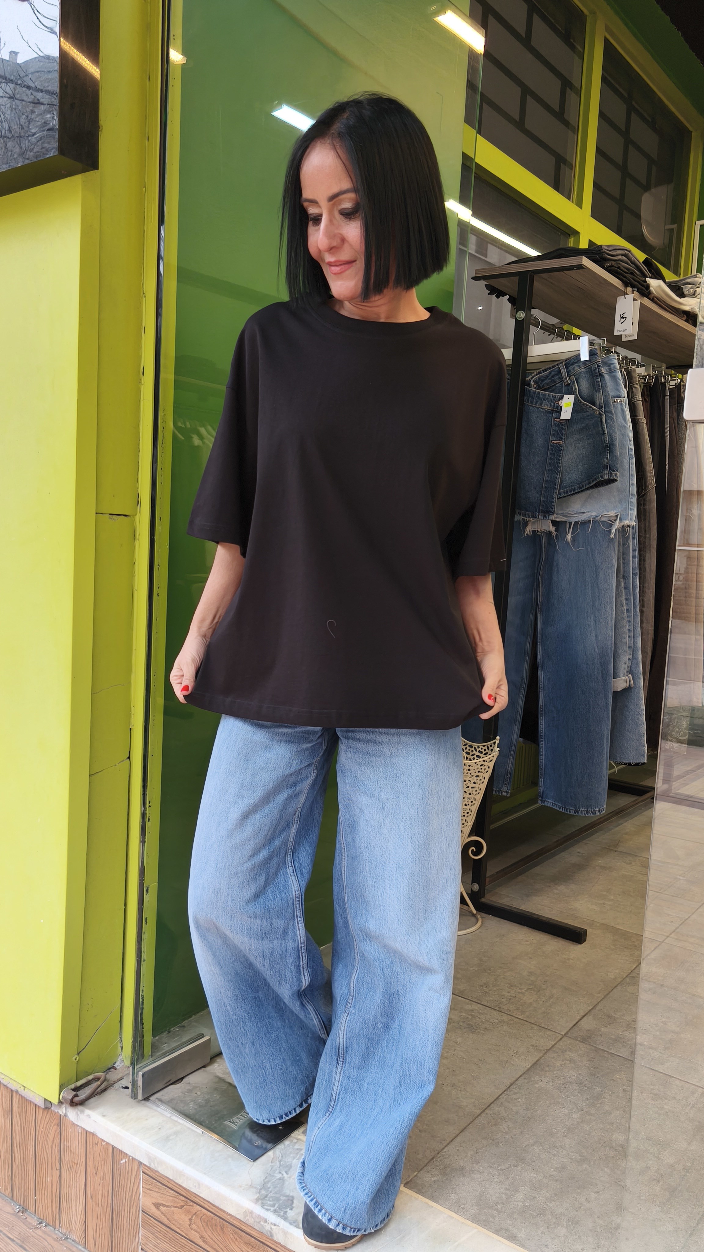 Siyah Oversize Tişört 