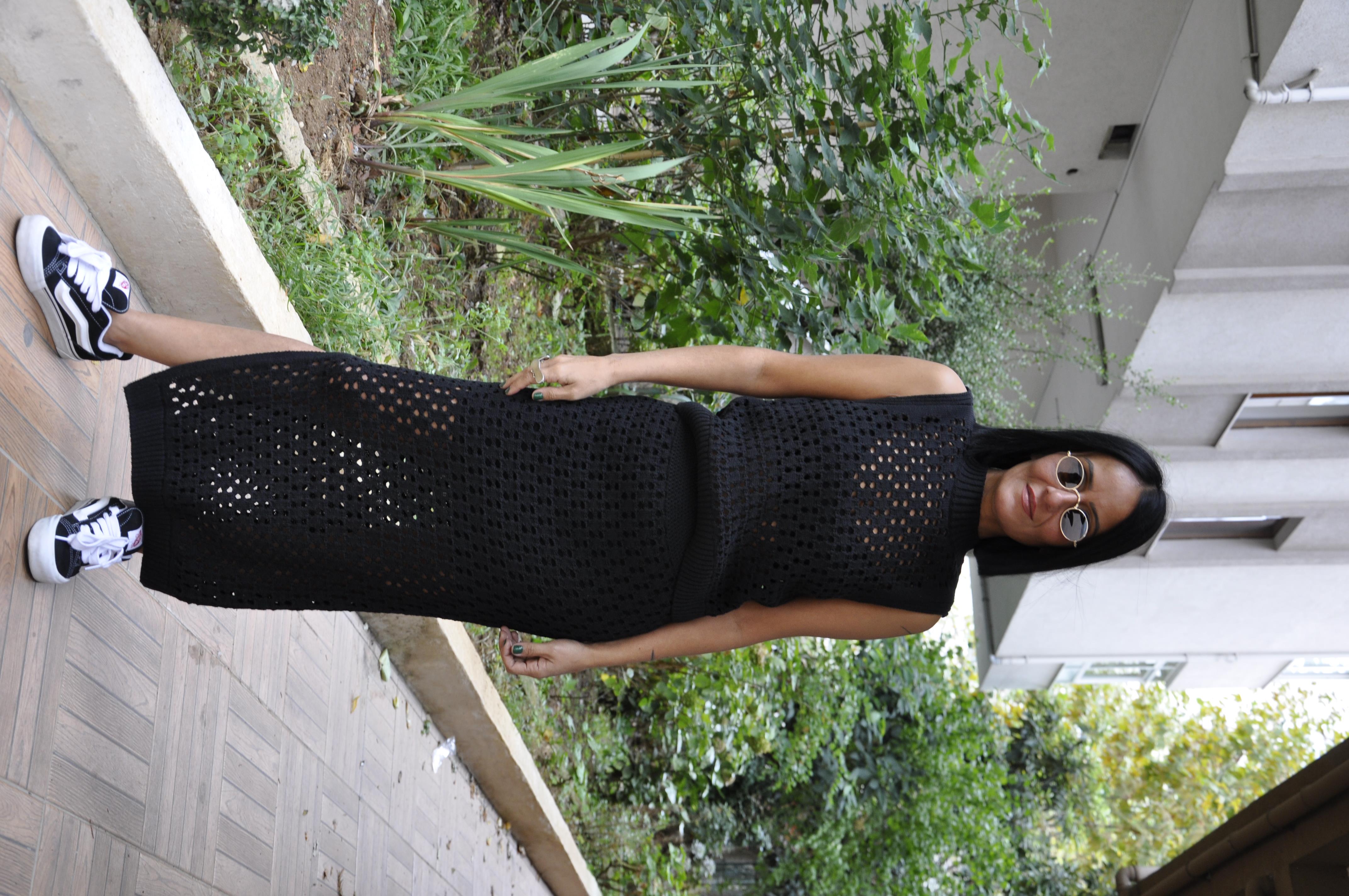 Acurlu Siyah Triko Takım