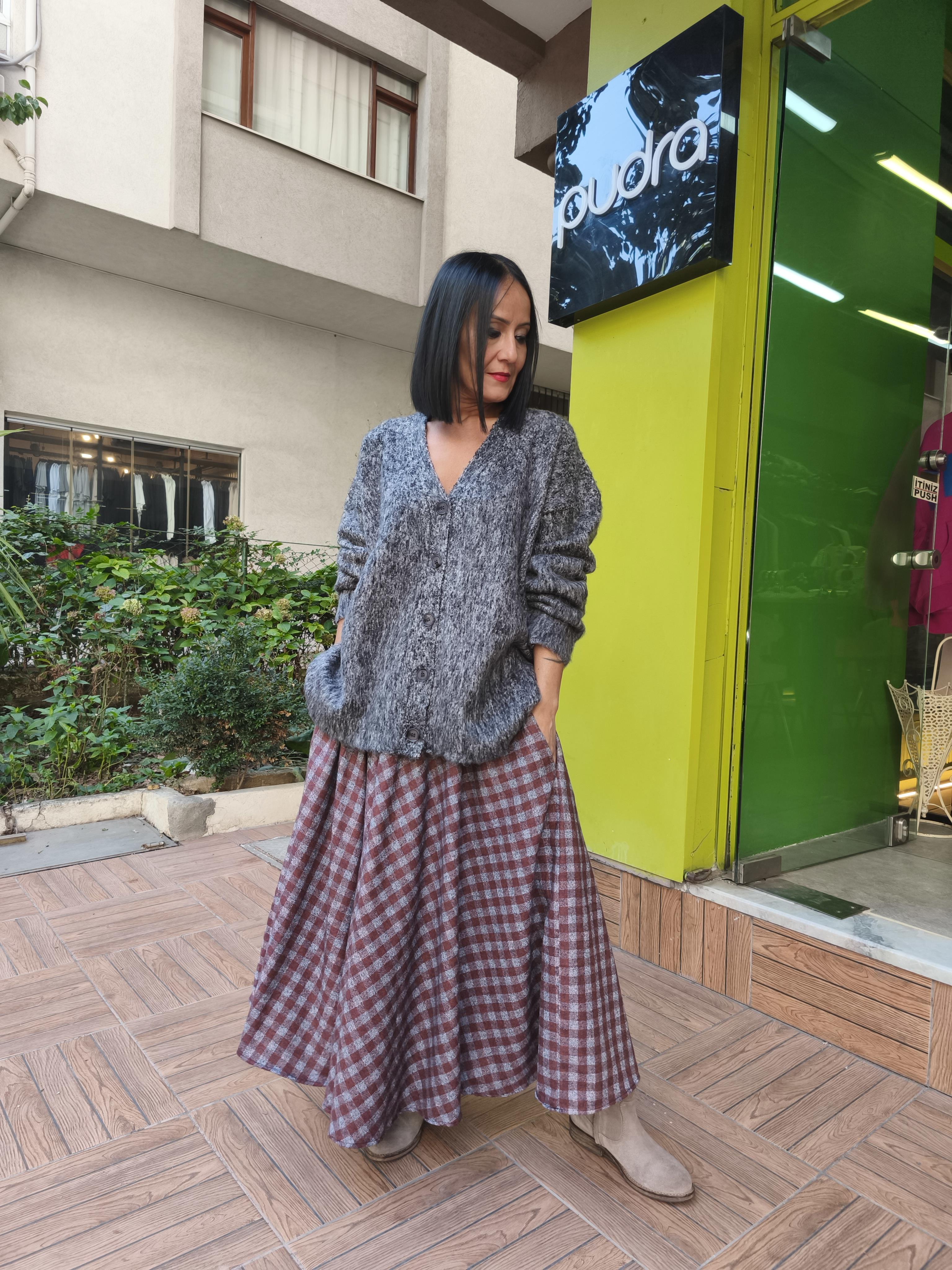 Antrasit Kırçıllı Hırka