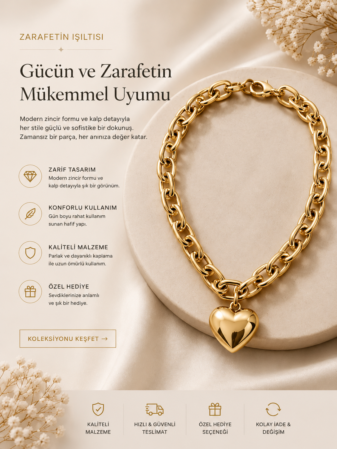 Çok Renkli Boncuk Kolye