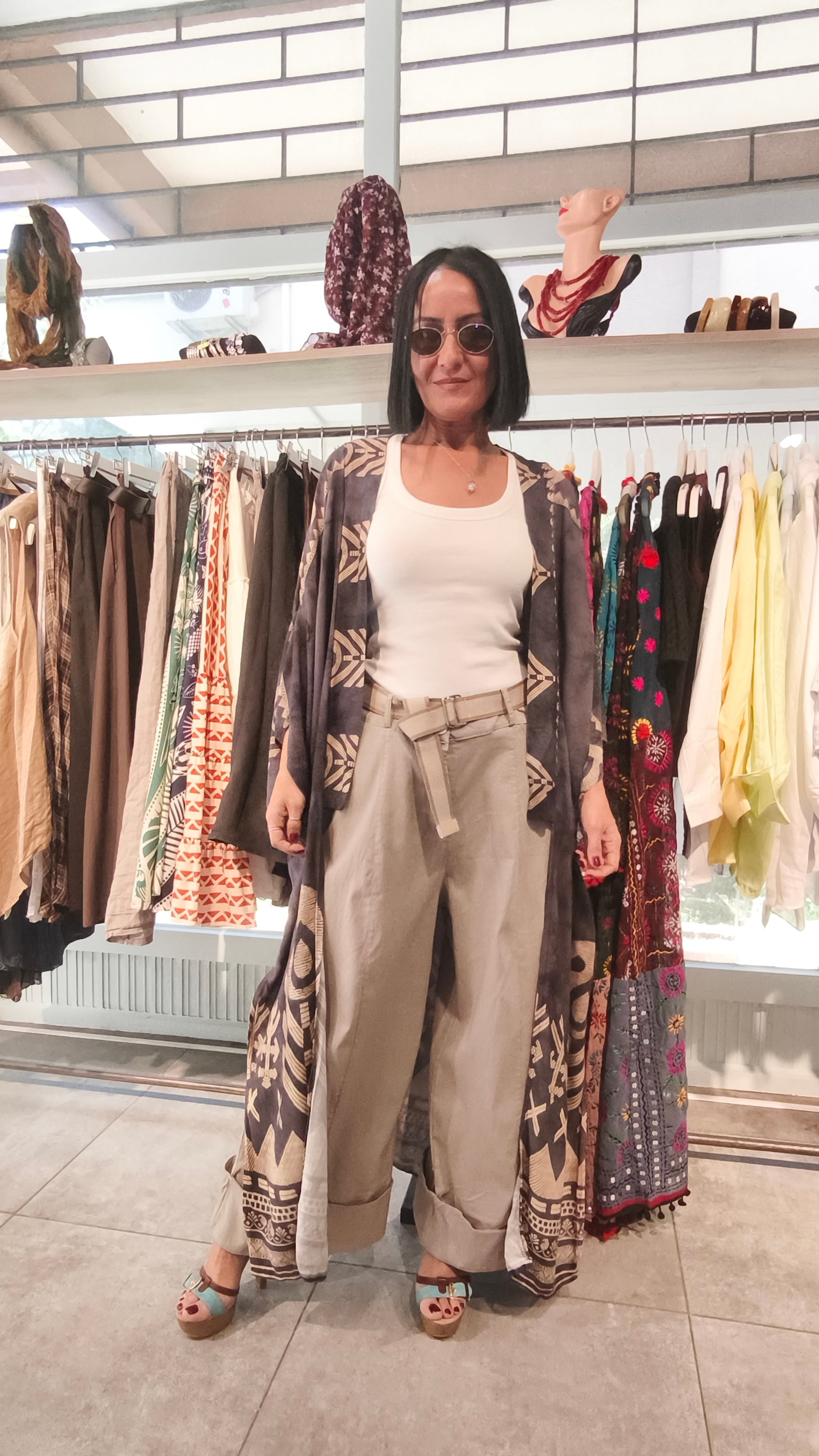 Füme Desenli Kimono