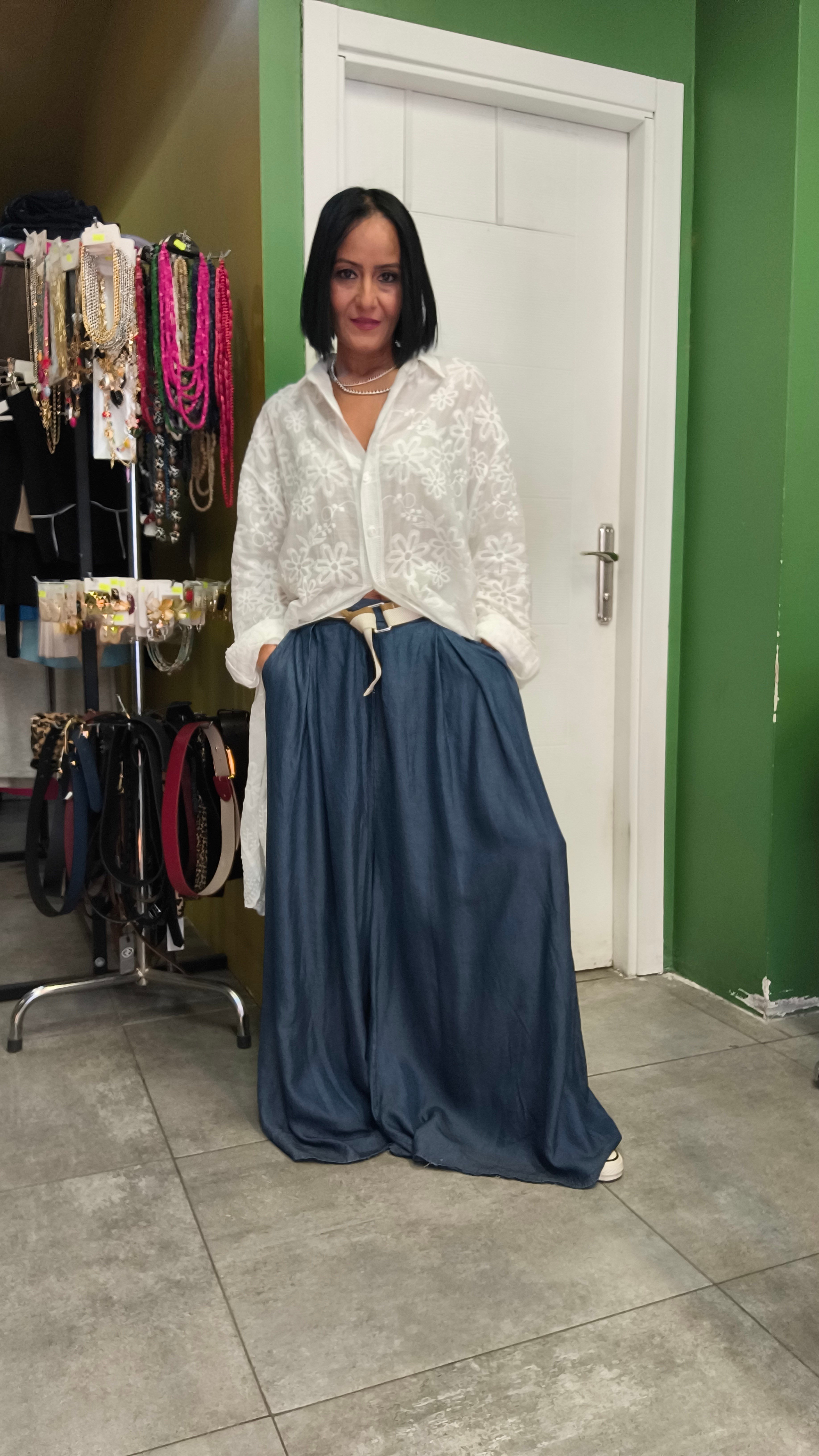 İndigo Liyocell Pantolon