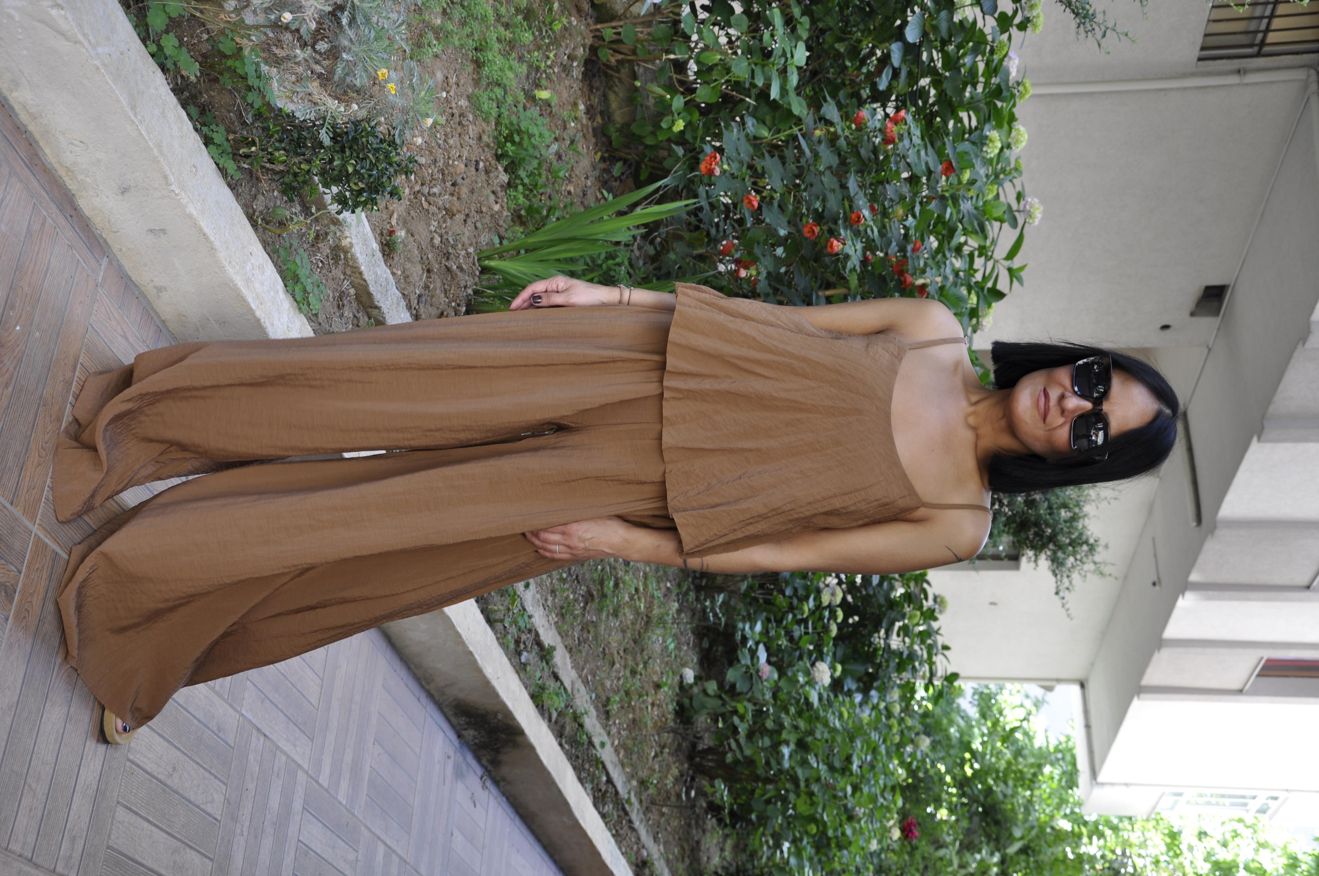 Kahve Kırışık Takım