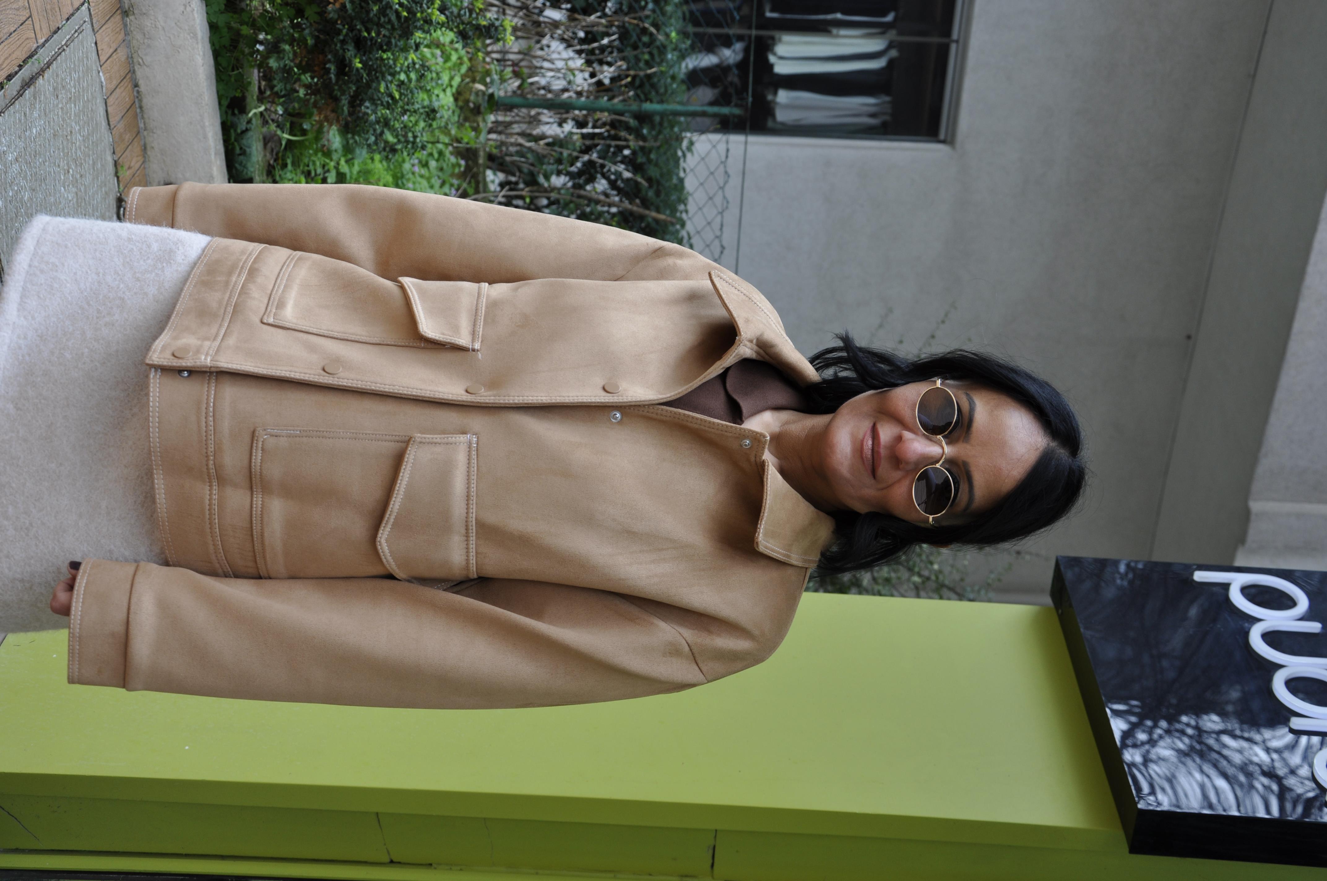 Karamel Süet Oversize Ceket