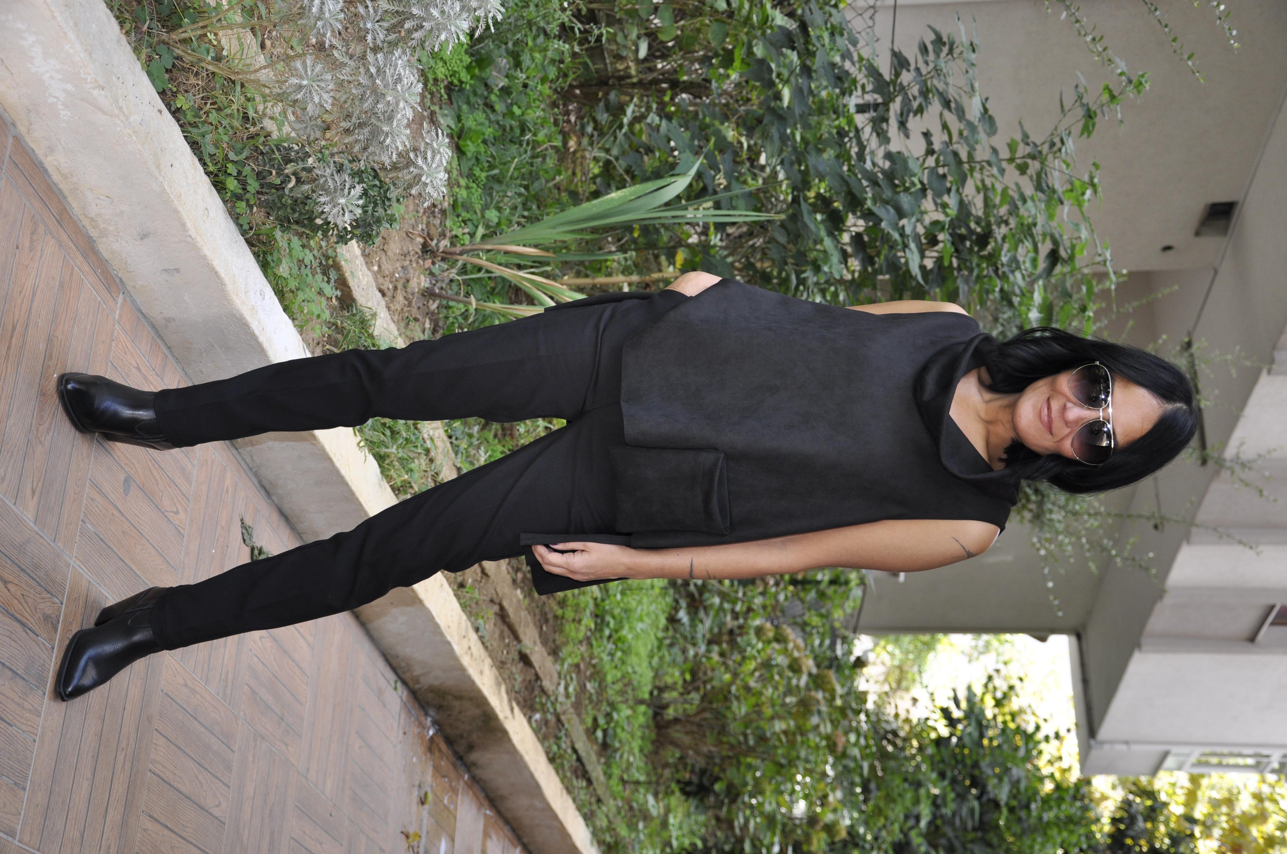 Siyah Dar Paça Pantolon