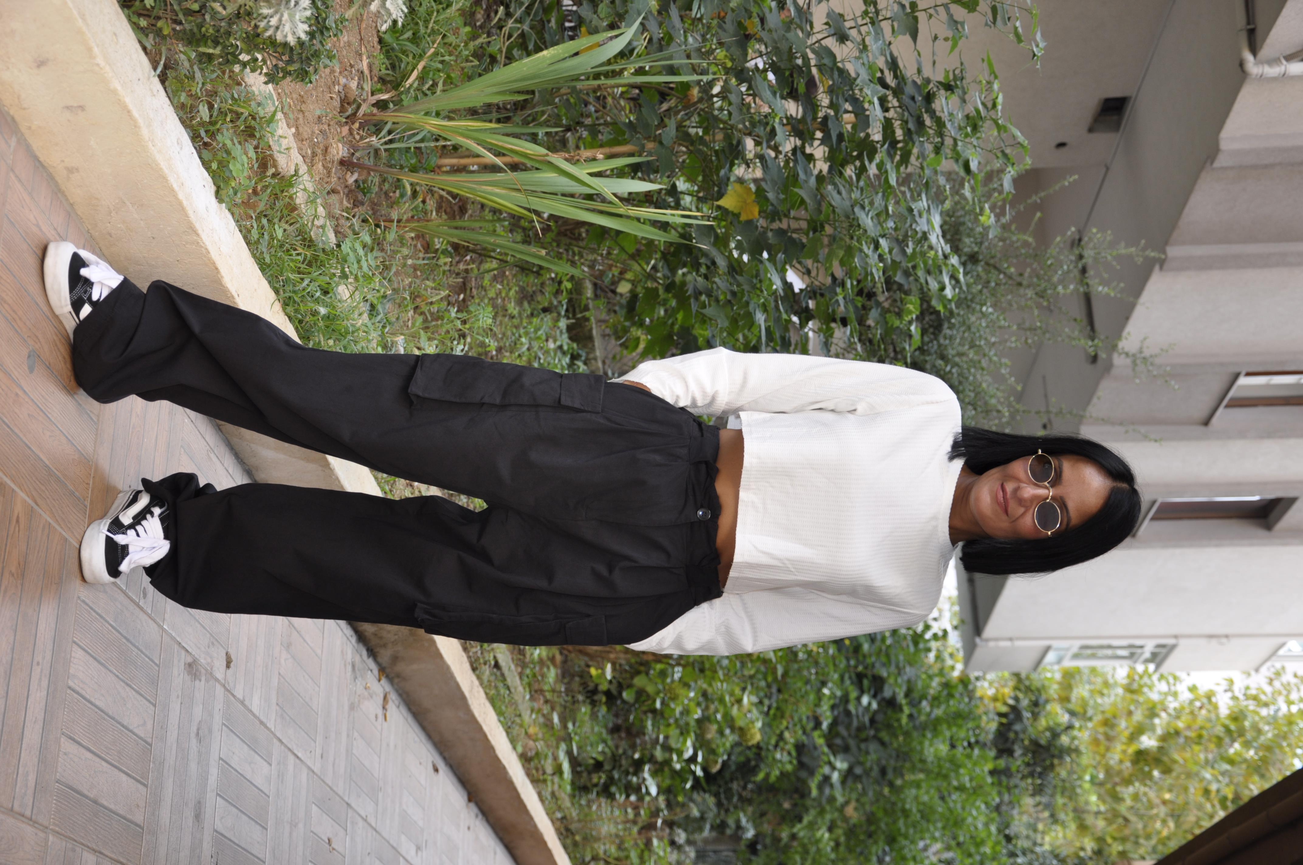 Siyah Kargo Pantolon