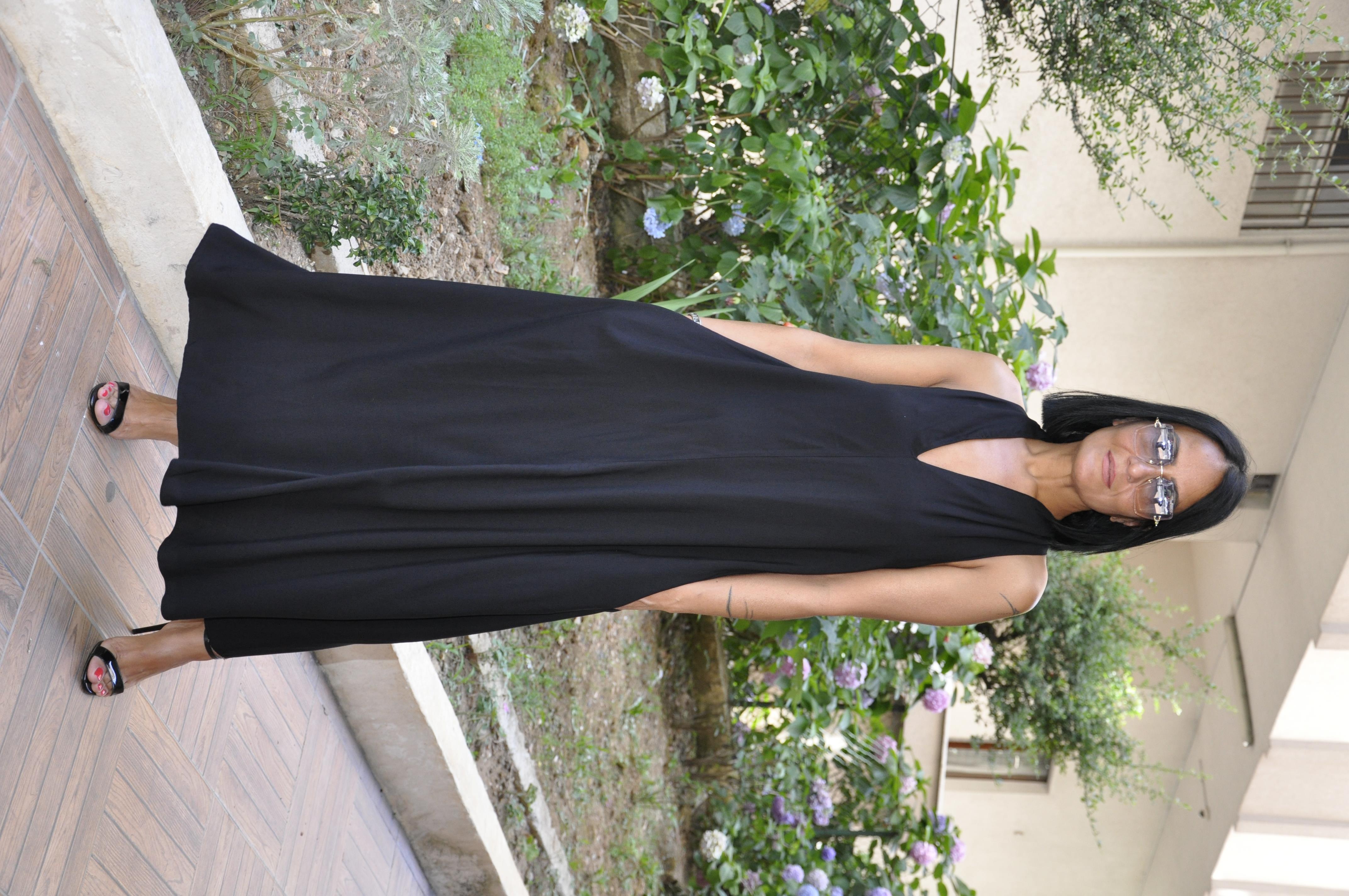 Siyah Maxi Boy Elbise