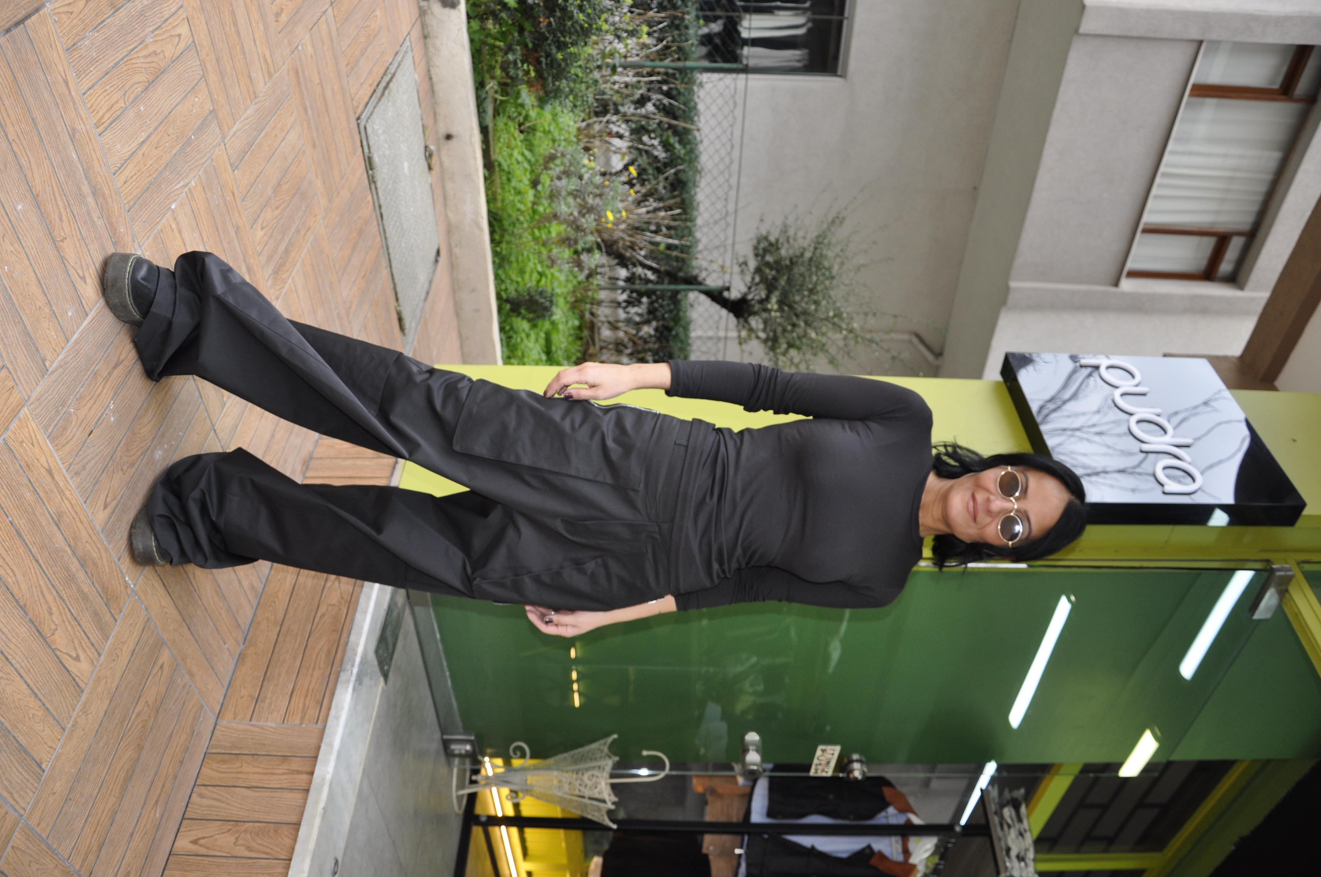 Siyah Paraşüt Pantolon