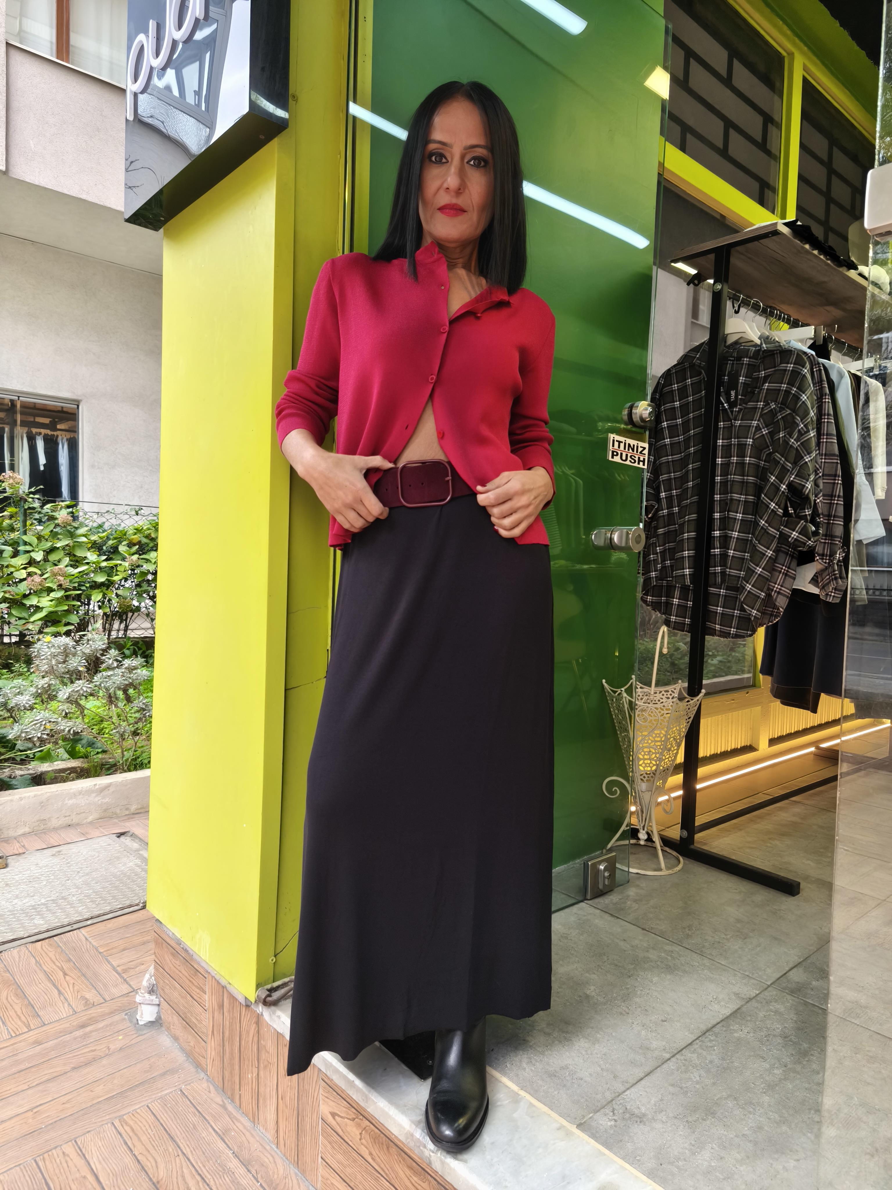 Siyah Salaş Maxi Etek