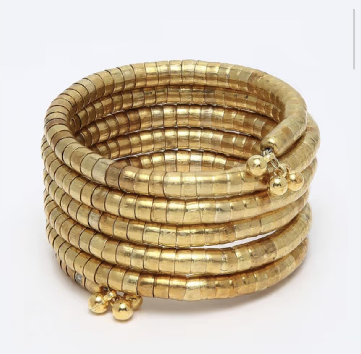 Yeşil El Yapımı Dolamalı Bileklik