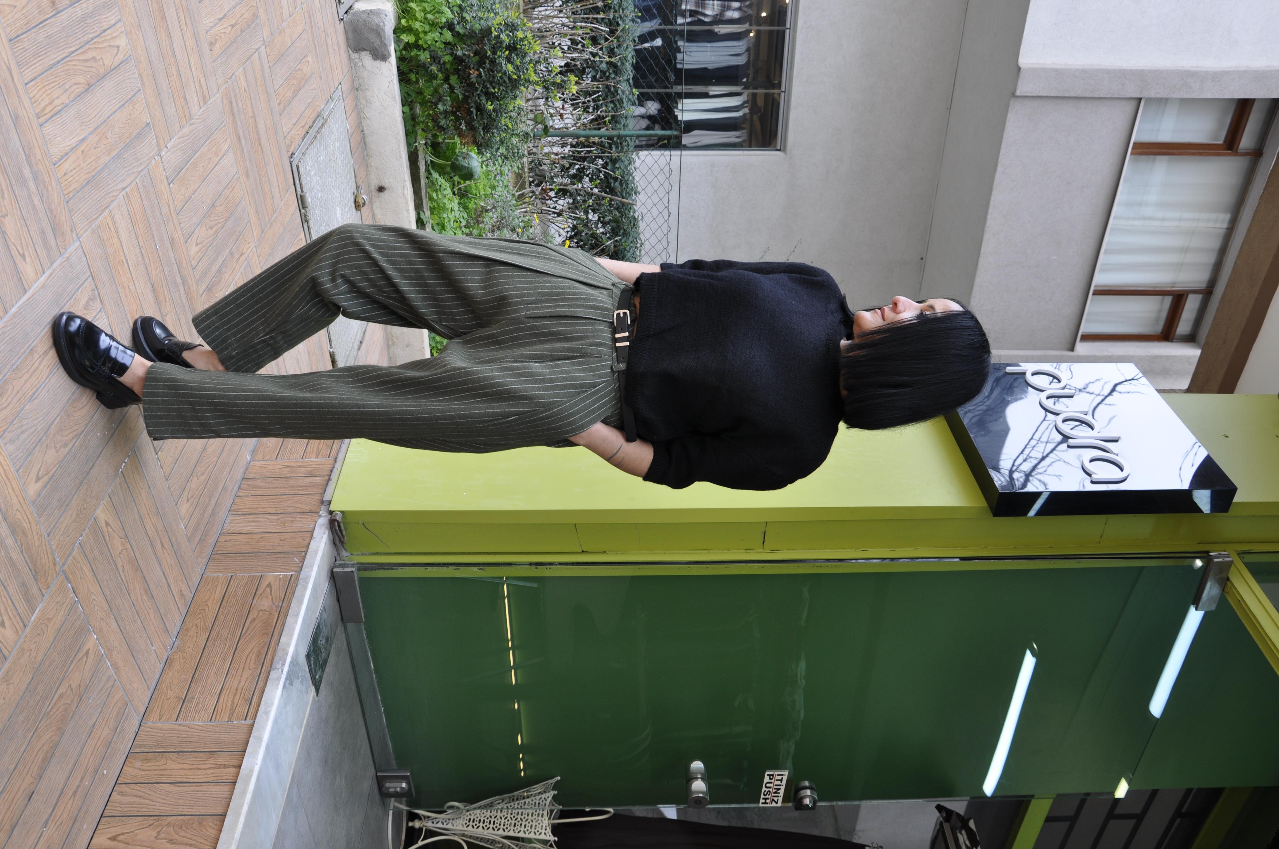 Yeşil,Kaşe Pantolon