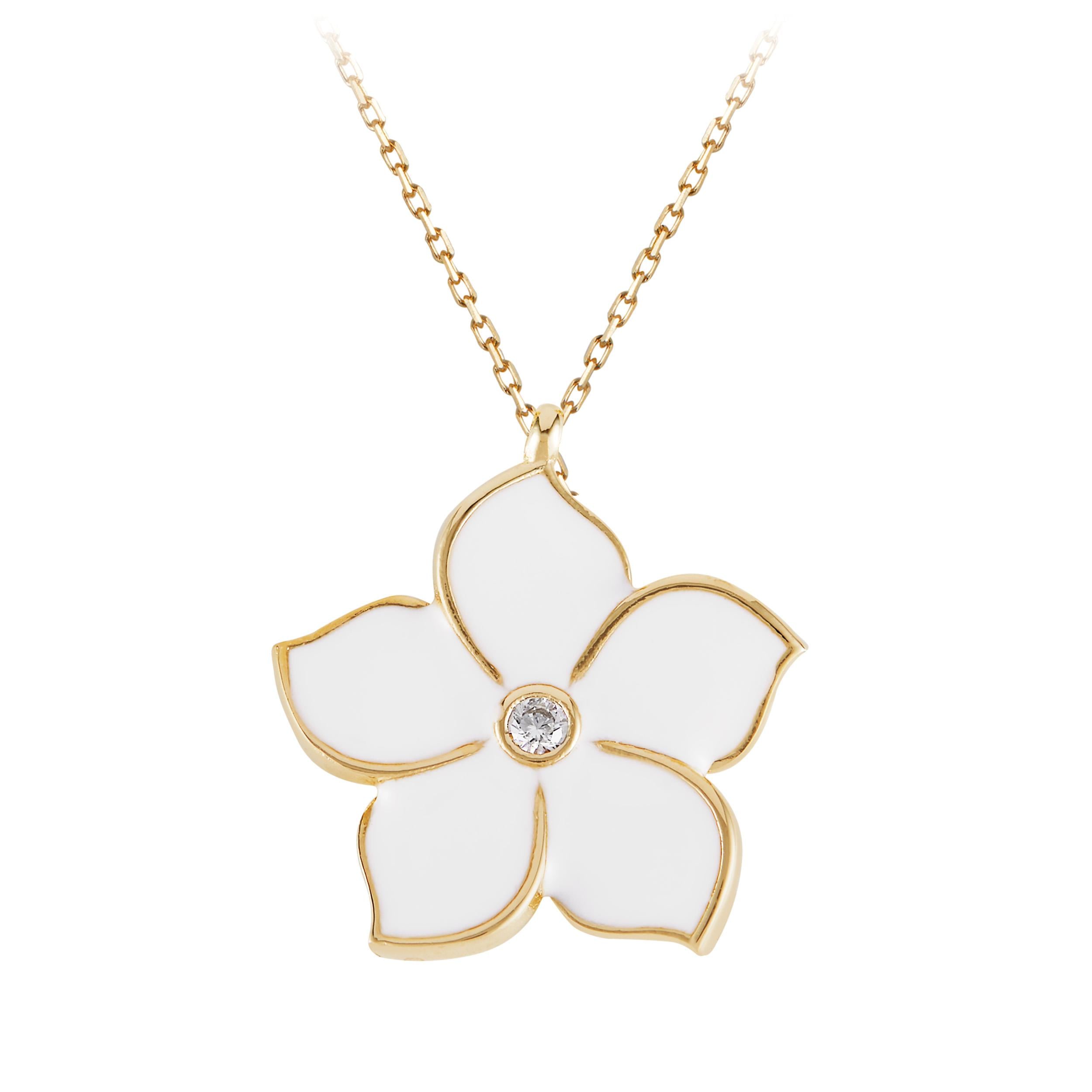 BEYAZ ÇİÇEK KOLYE