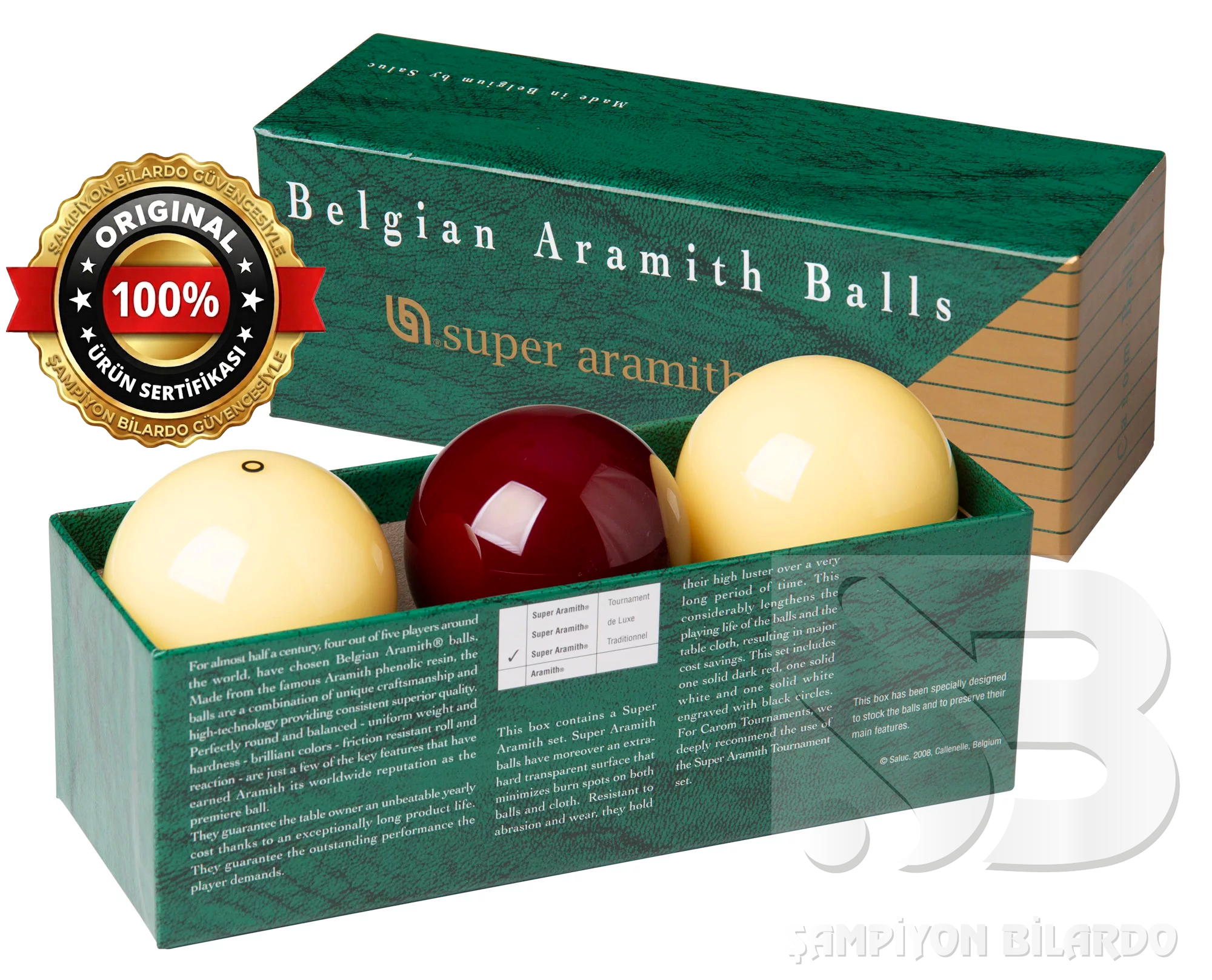 Aramith Traditional Carom 3 Top Seti