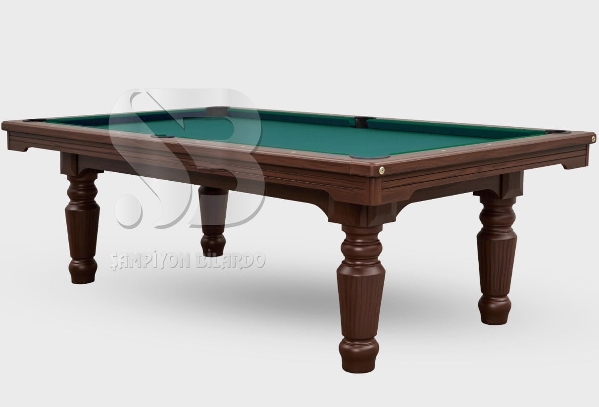 EV TİPİ KLASİK MODEL 4 AYAKLI AMERİKAN (POOL) BİLARDO MASASI (OYUN ZEMİNİ MDF)