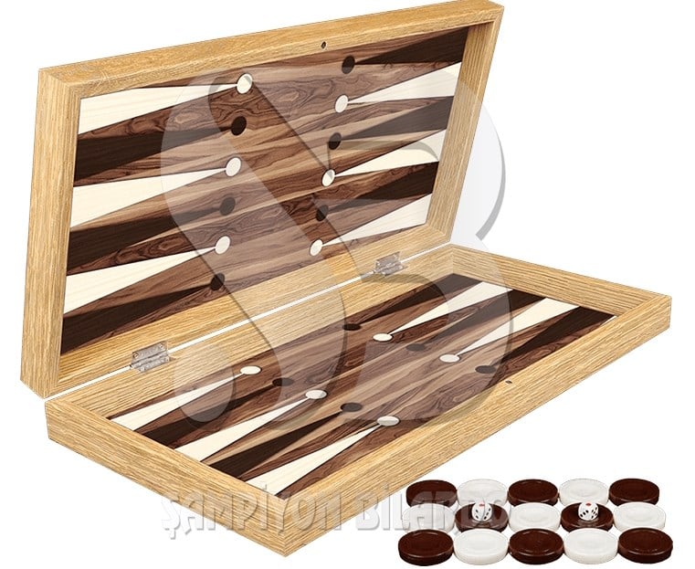 KLASİK WALNUT BURL TAVLA SETİ (XXL BEDEN)