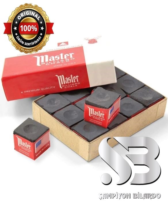 MASTER BİLARDO TEBEŞİRİ 12'Lİ PAKET GRİ