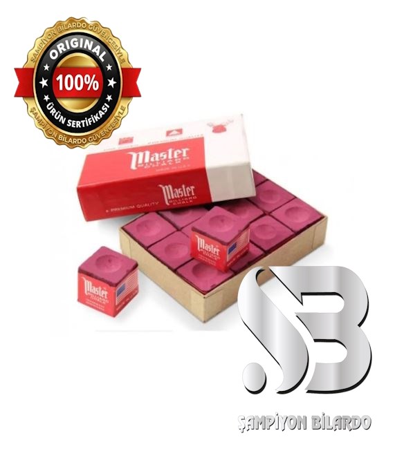 AMSTER BİLARDO TEBEŞİRİ 12'Lİ PAKET KIRMIZI