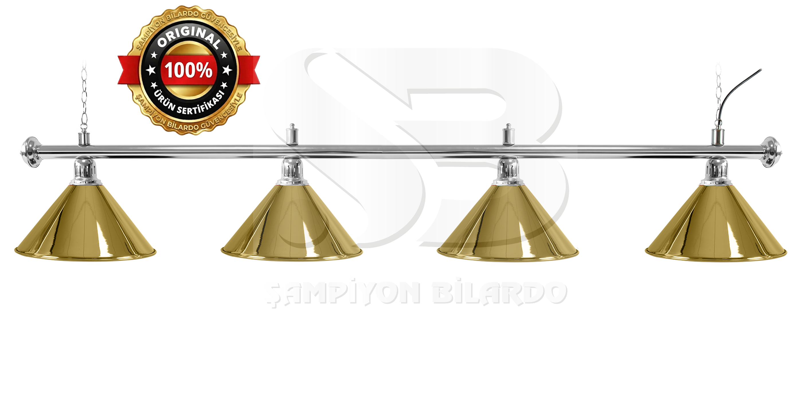 BİLARDO MASA LAMBASI KROM AKS GOLD APLİK (İTHAL)