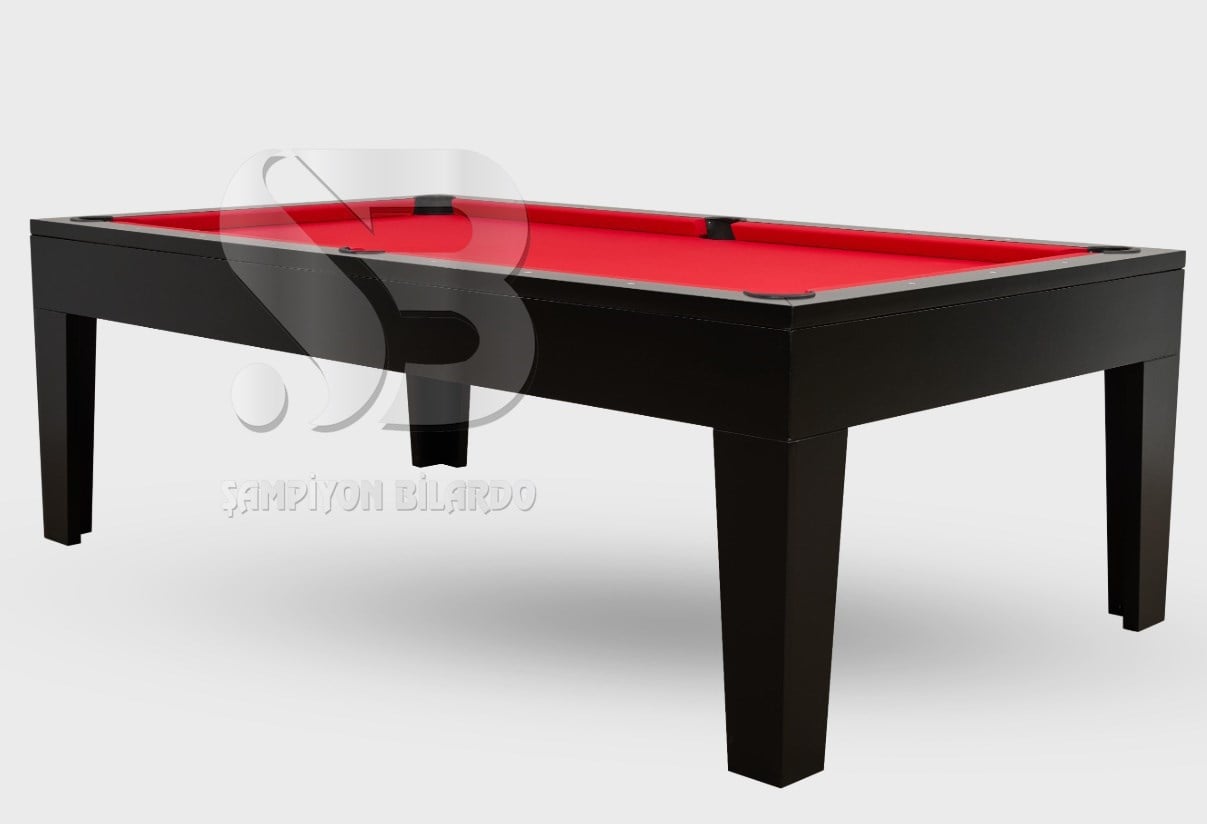 EV TİPİ MODERN 4 AYAKLI AMERİKAN (POOL) BİLARDO MASASI (OYUN ZEMİNİ MDF)