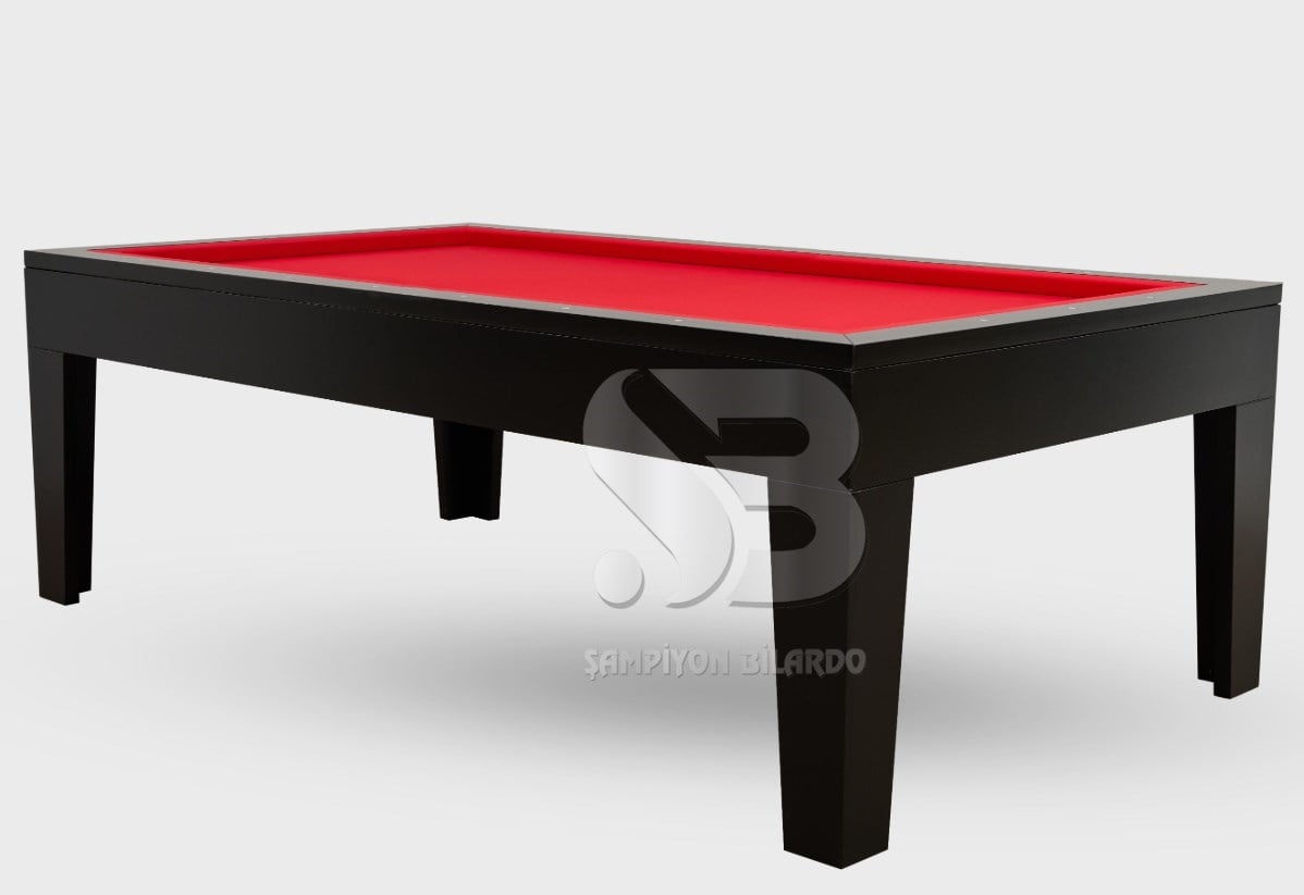 EV TİPİ MODERN 4 AYAKLI ÜÇTOP (CAROM) BİLARDO MASASI (OYUN ZEMİNİ MDF)